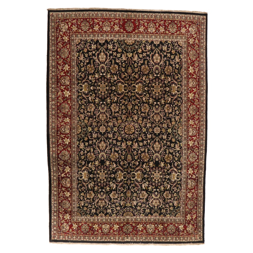 10' x 14'11 Hand-Knotted Indo-Persian Floral Room Sized Rug