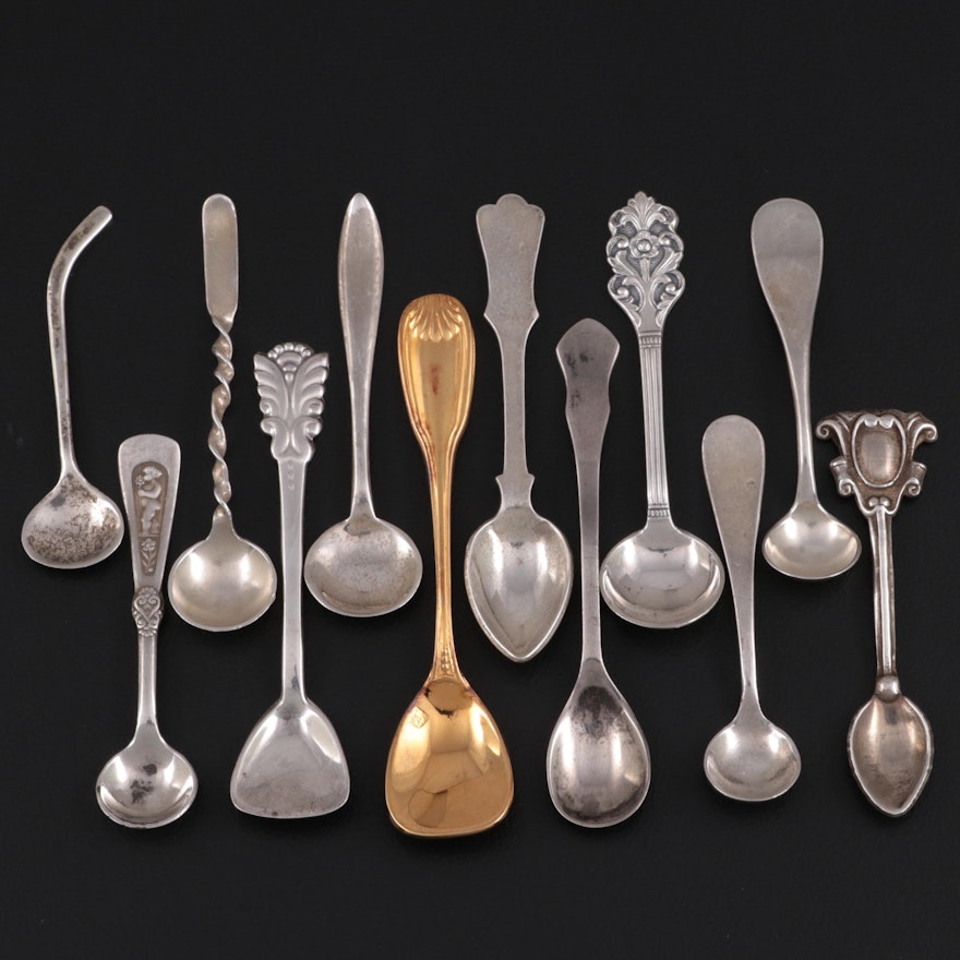 TH. Marthinsen, John & William F Deakin and Other Silver Salt Spoons