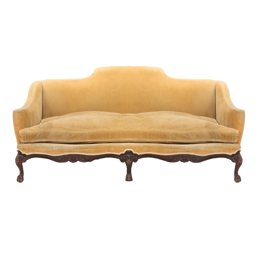 George III Style Mahogany Sofa, Early 20th Century