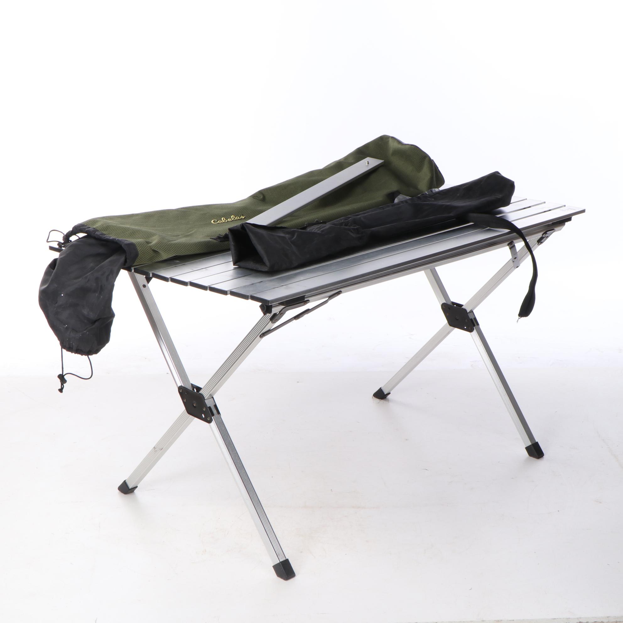 Slumberjack Stowaway Aluminum Portable Folding Table with Bag