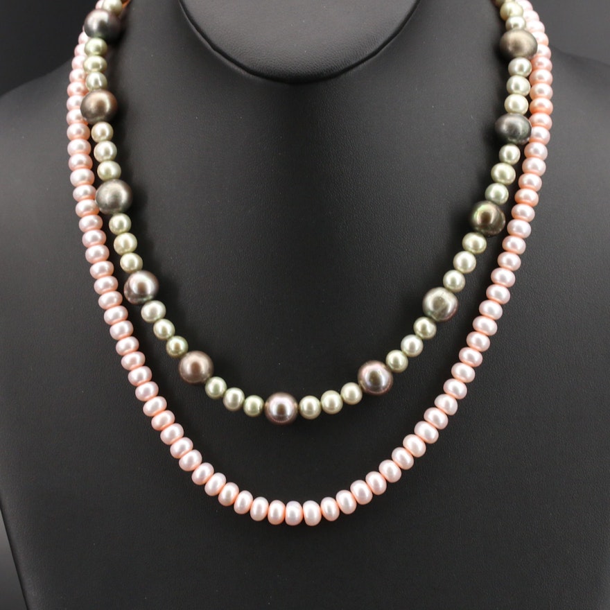 Pearl Necklaces with 14K and 10K Clasps