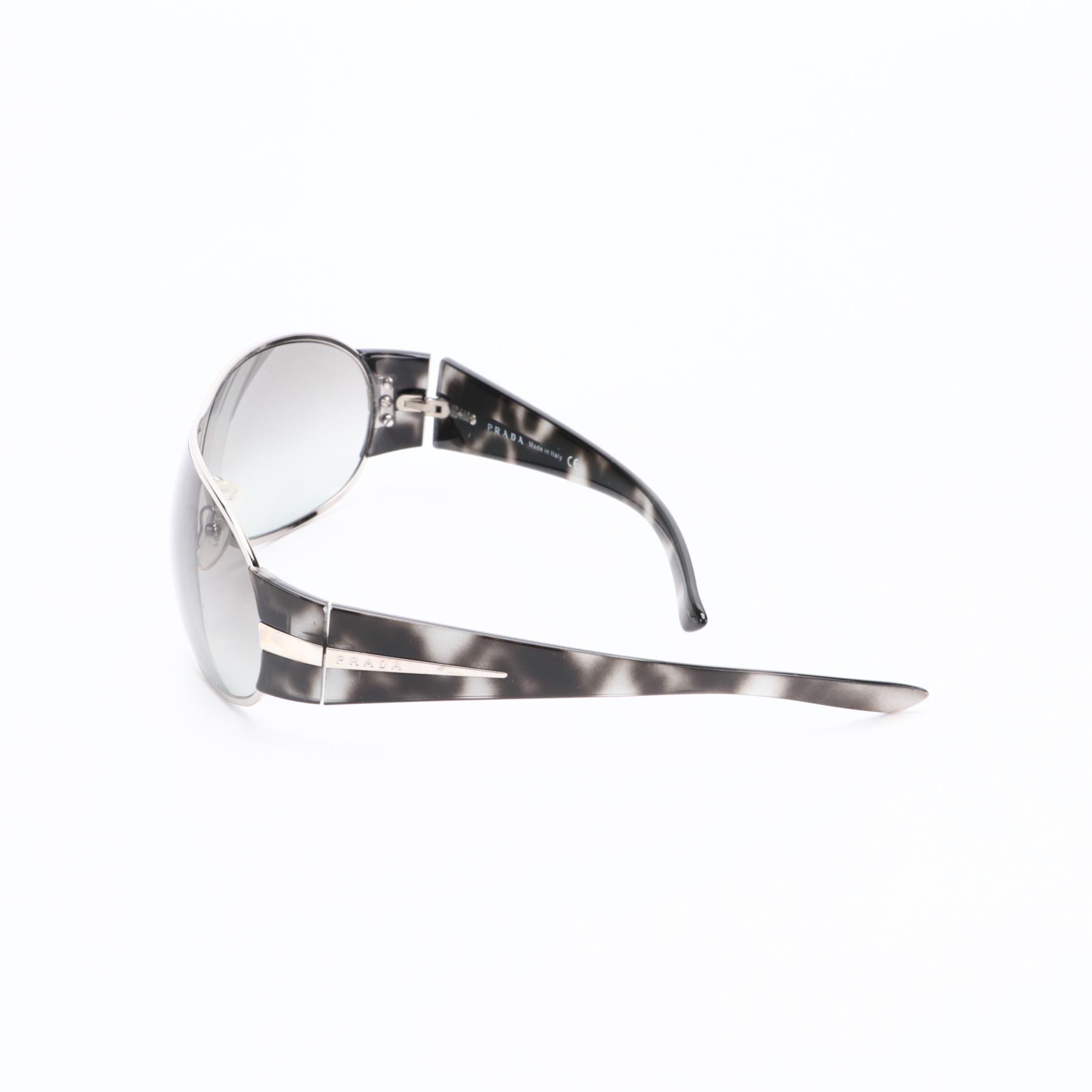 Prada SPR 60 H Speckled Black Wrap Sunglasses