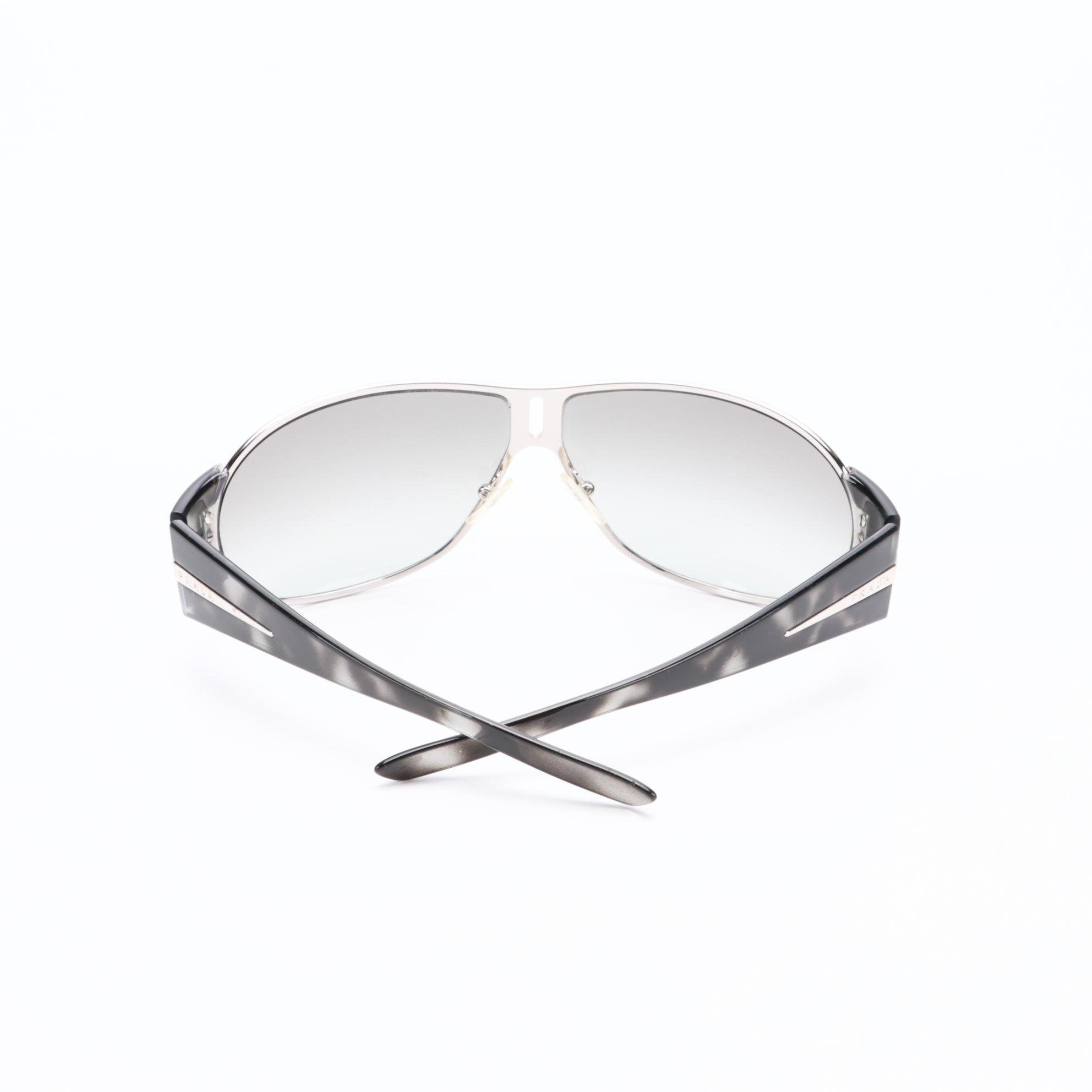 Prada SPR 60 H Speckled Black Wrap Sunglasses