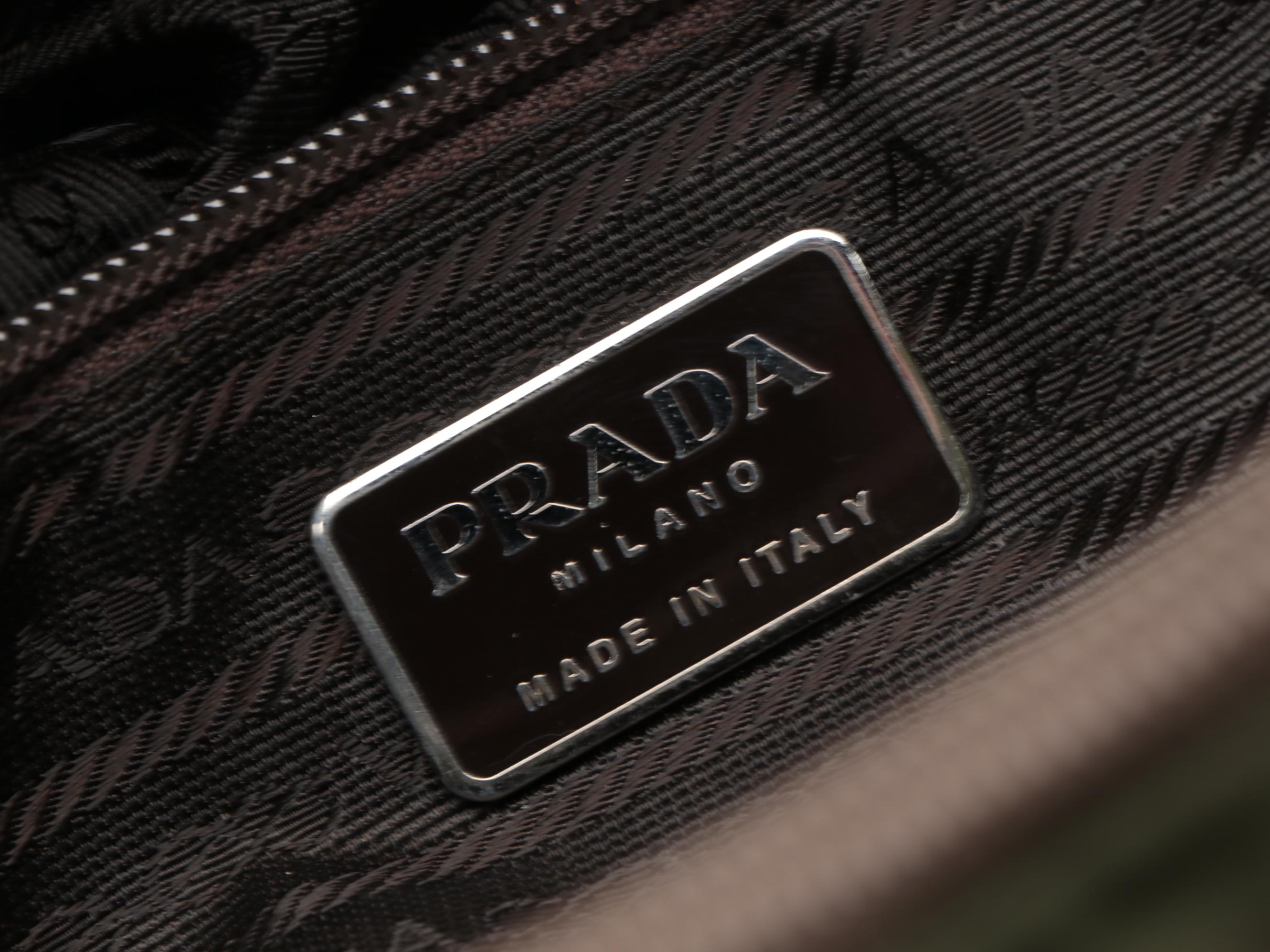 Prada Multi-Compartment Shoulder Bag in Green Tessuto Nylon