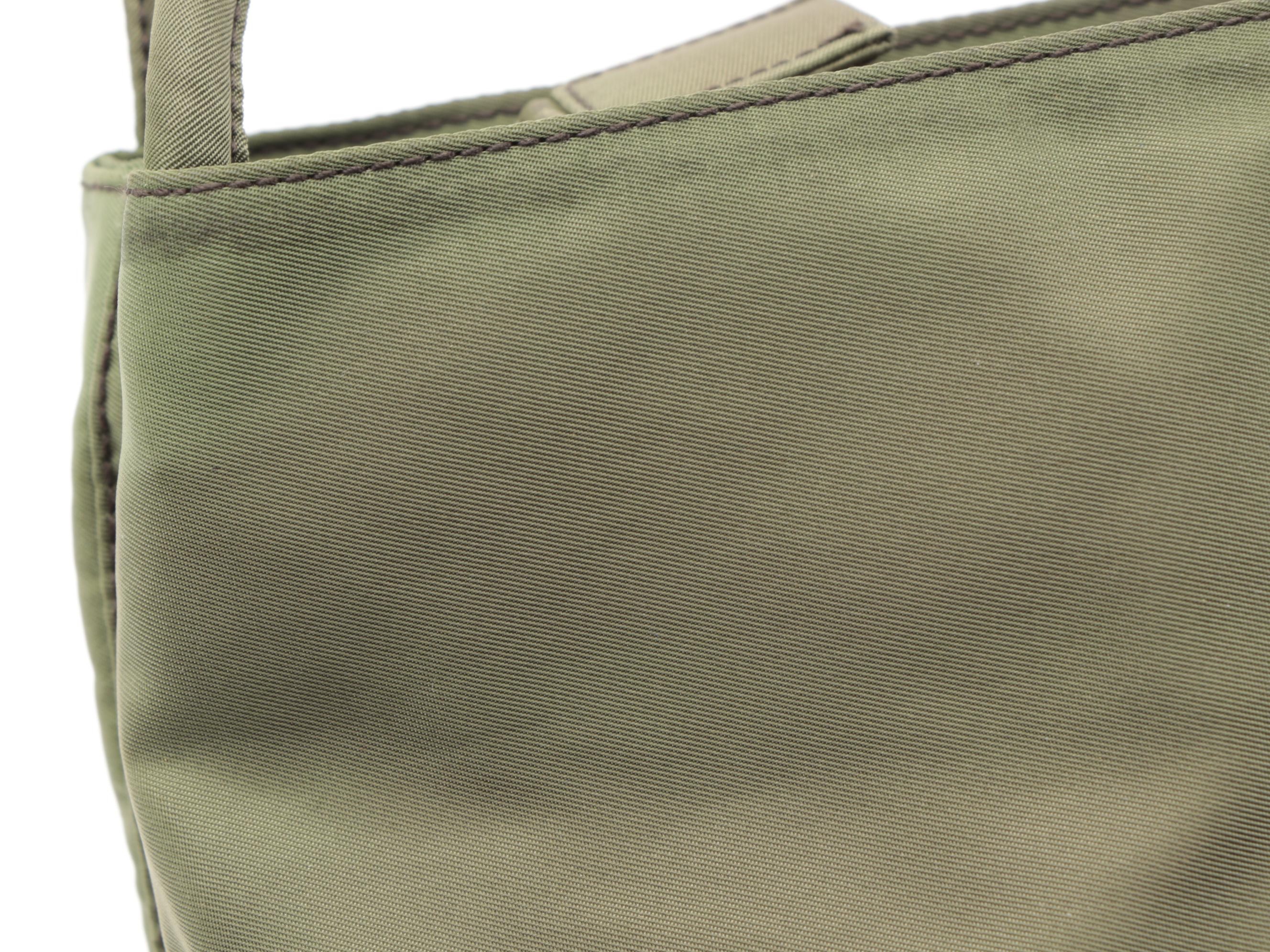 Prada Multi-Compartment Shoulder Bag in Green Tessuto Nylon