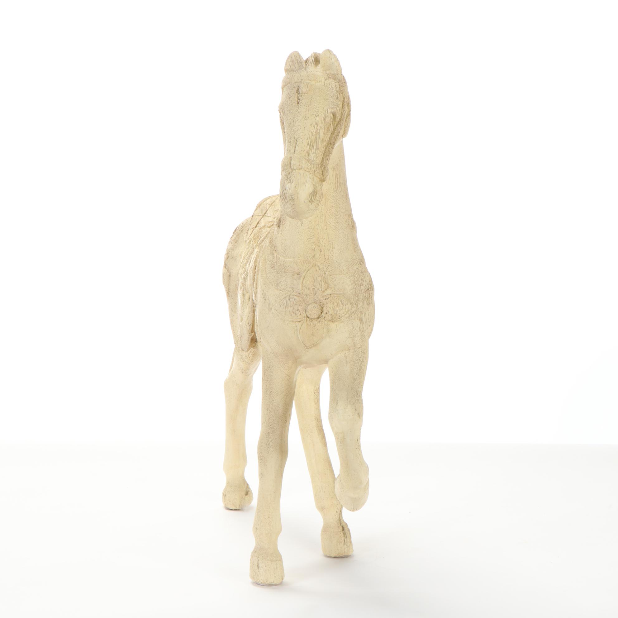 Restoration Hardware Composite Cheval Horse Statue, Contemporary