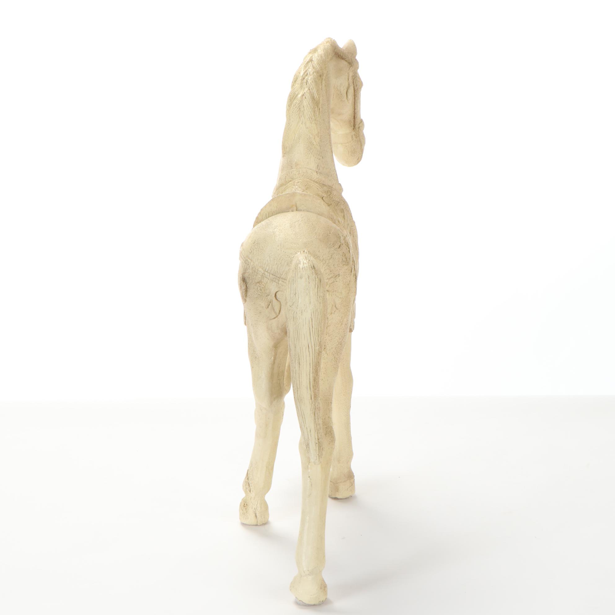Restoration Hardware Composite Cheval Horse Statue, Contemporary
