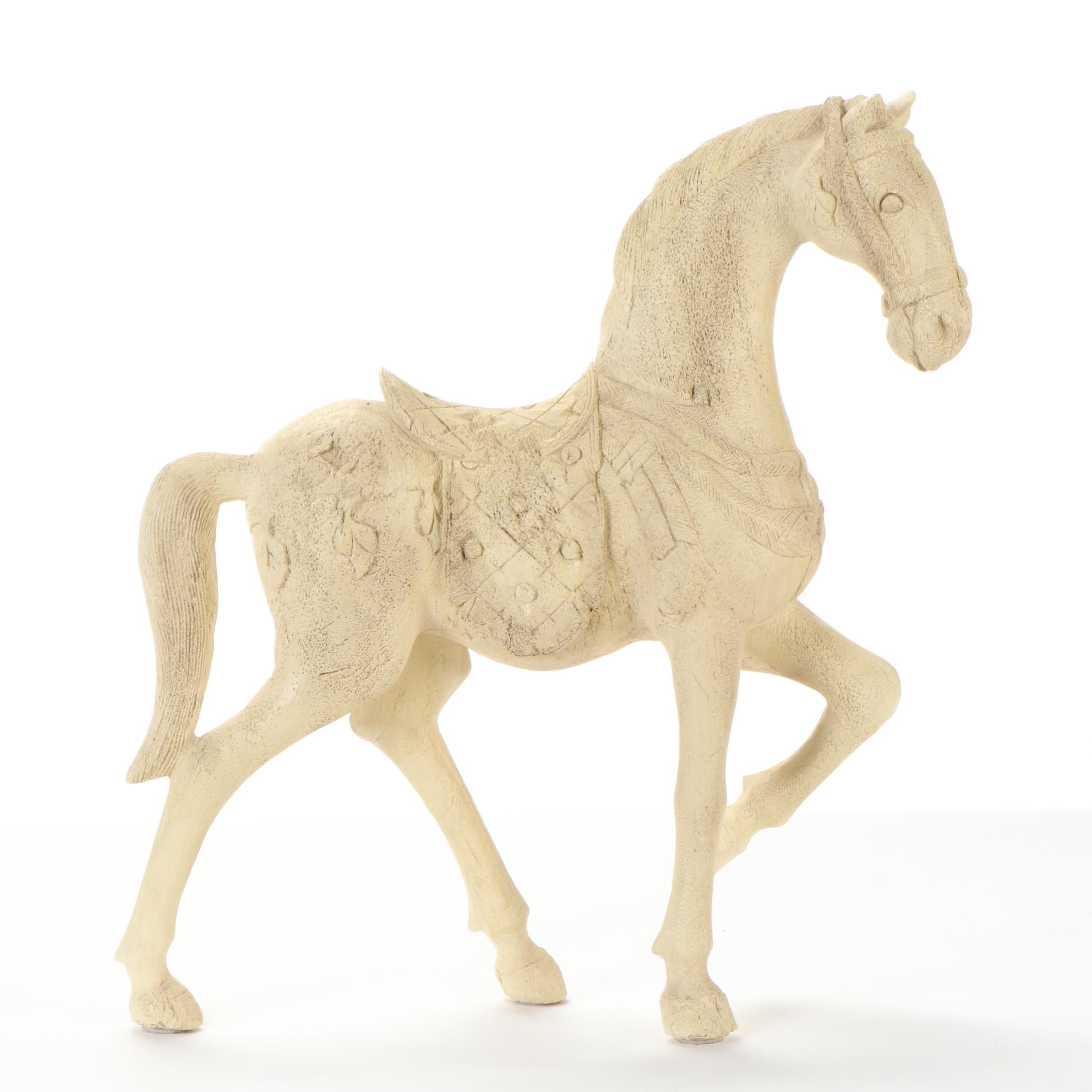 Restoration Hardware Composite Cheval Horse Statue, Contemporary