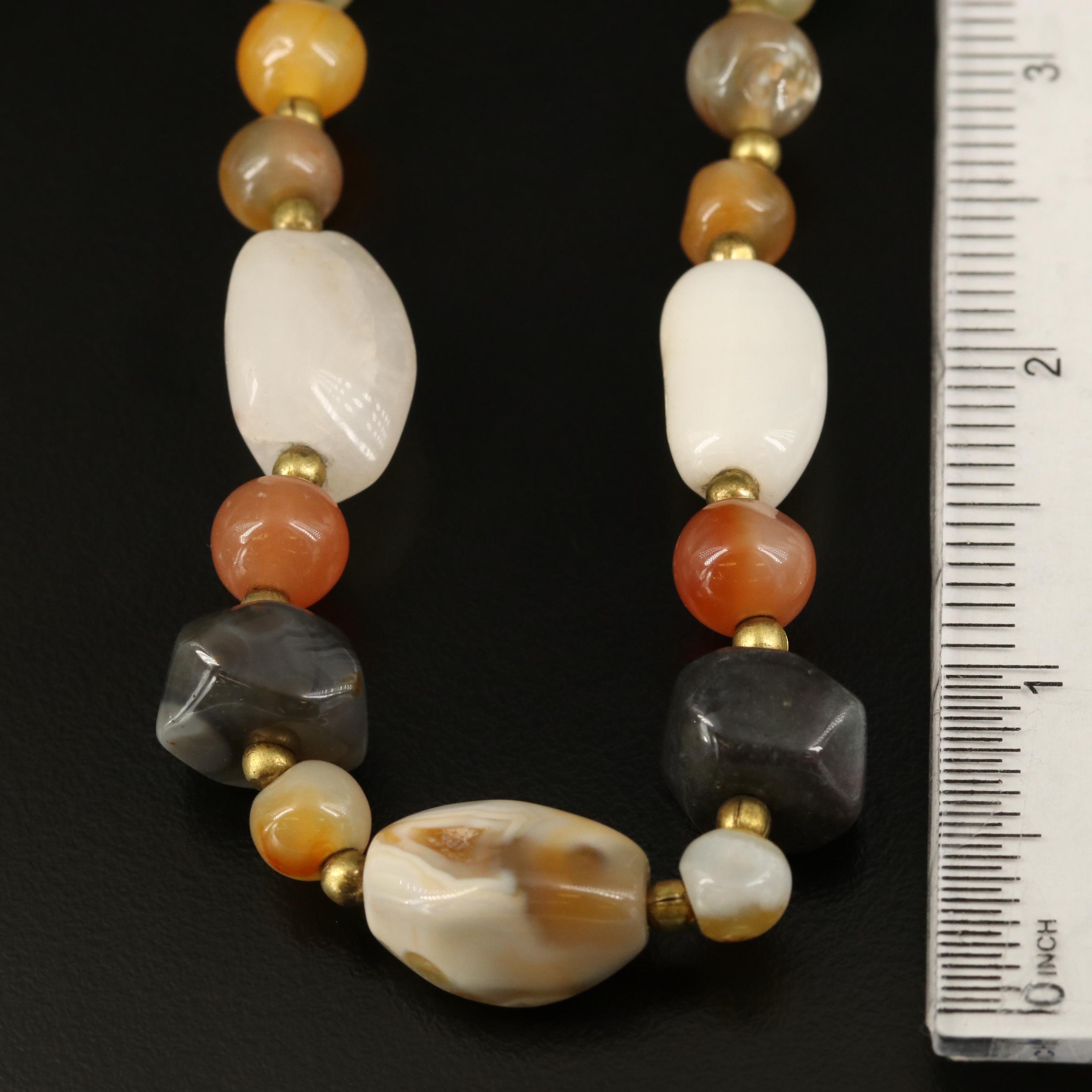 Agate, Aventurine and Quartz Beaded Necklaces