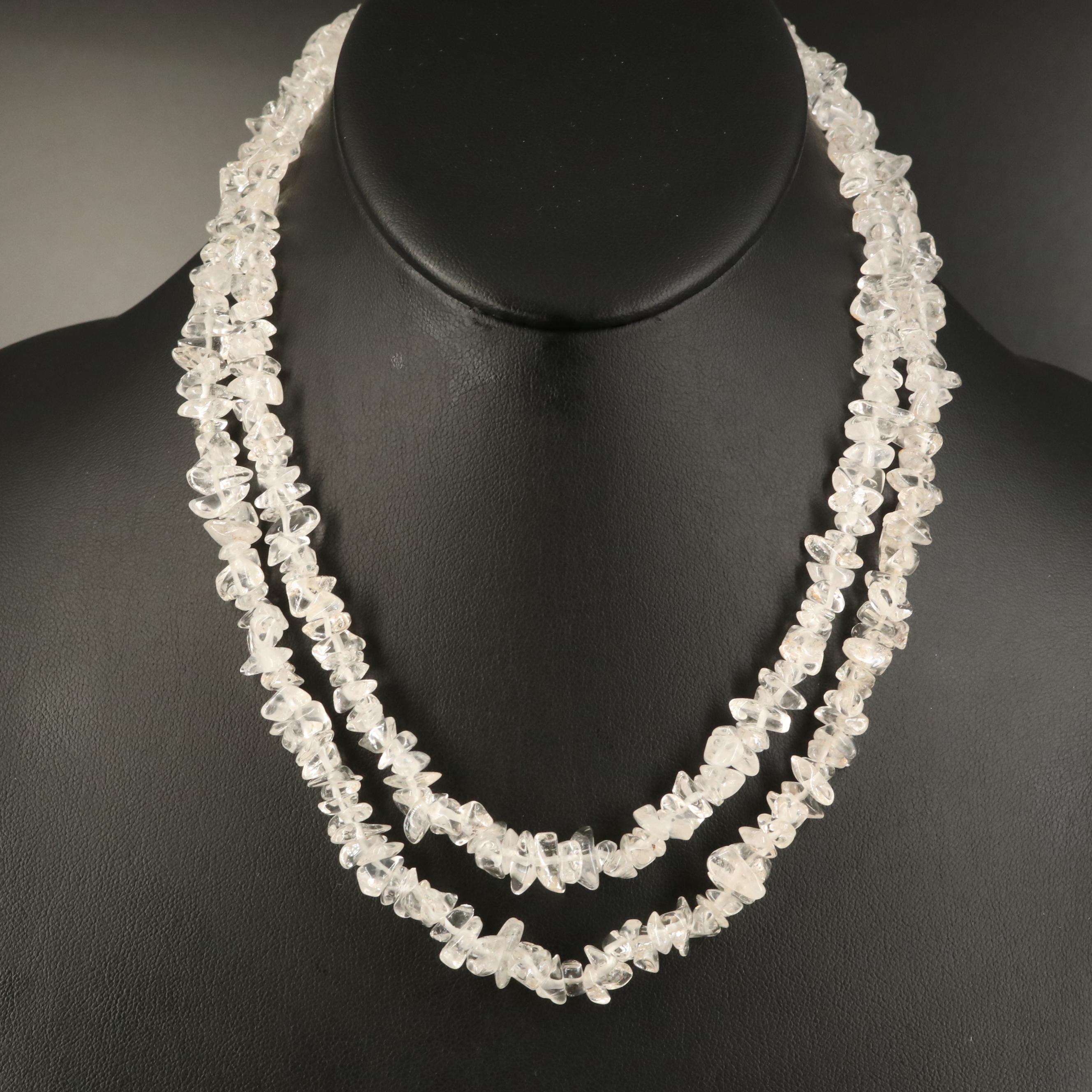 Agate, Aventurine and Quartz Beaded Necklaces