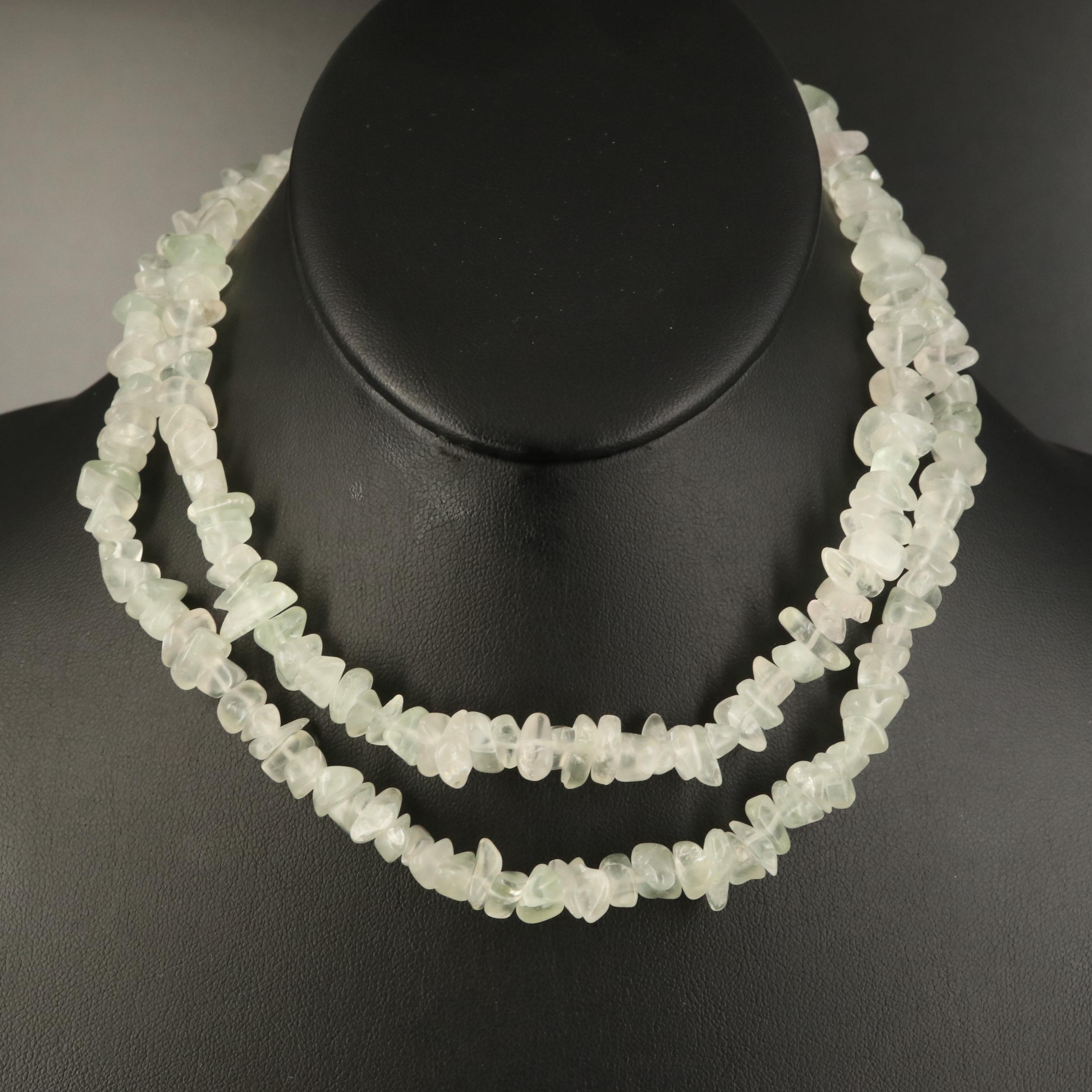 Agate, Aventurine and Quartz Beaded Necklaces