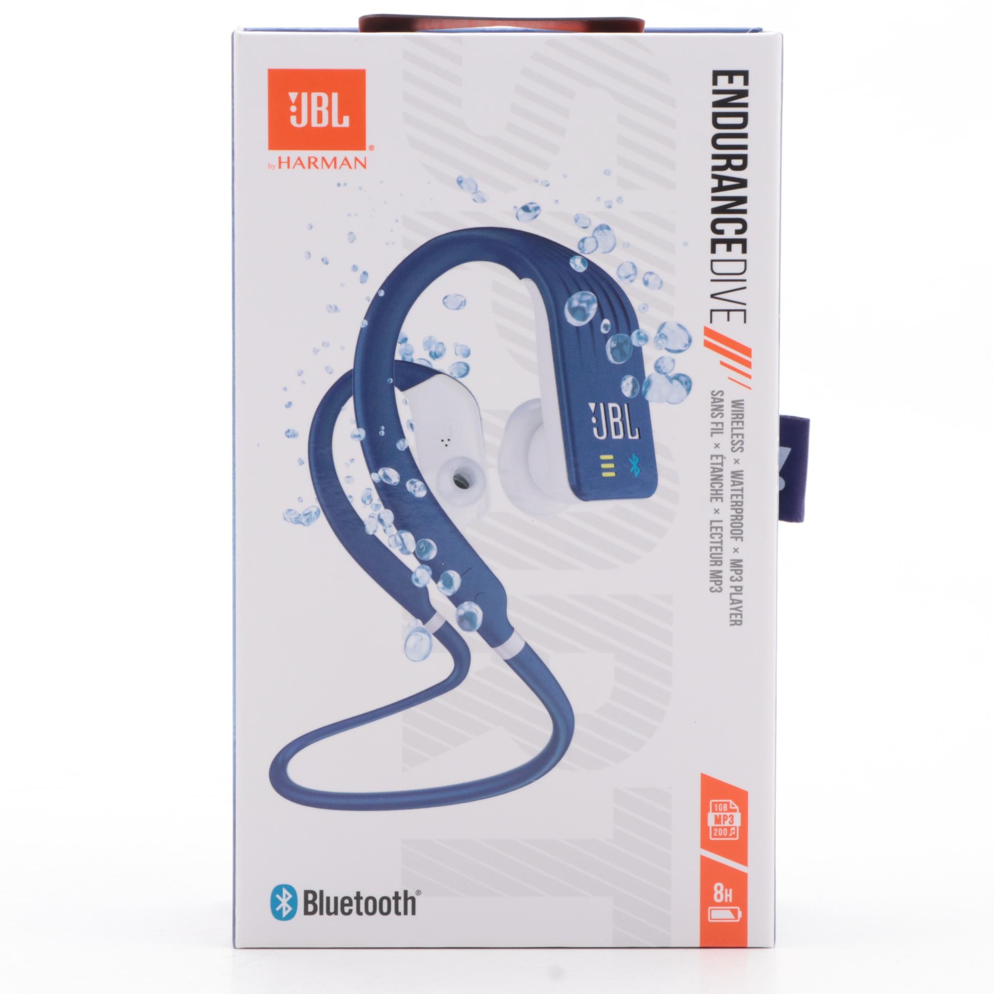 JBL by Harman"Endurance DIVE" Blue Waterproof In-Ear Bluetooth Headphones