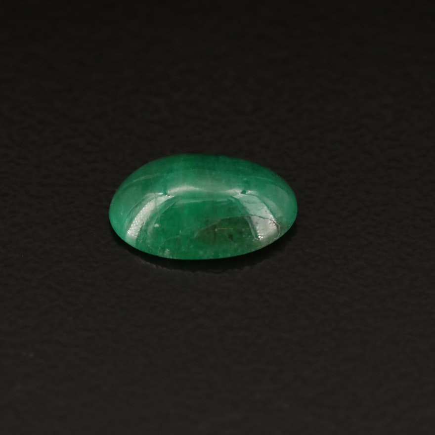 Loose 1.79 CT Oval Emerald Cabochon