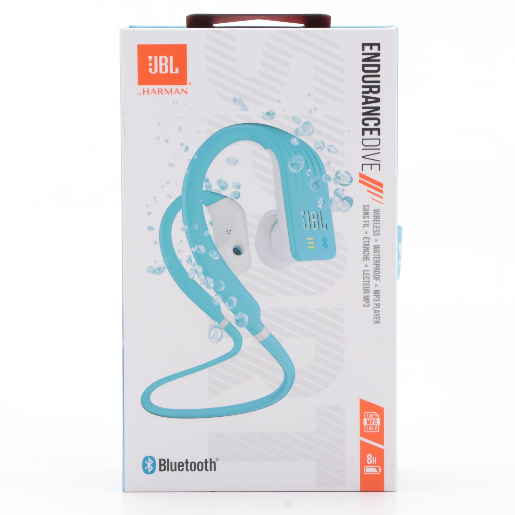 JBL by Harman "Endurance DIVE" Teal Waterproof In-Ear Bluetooth Headphones