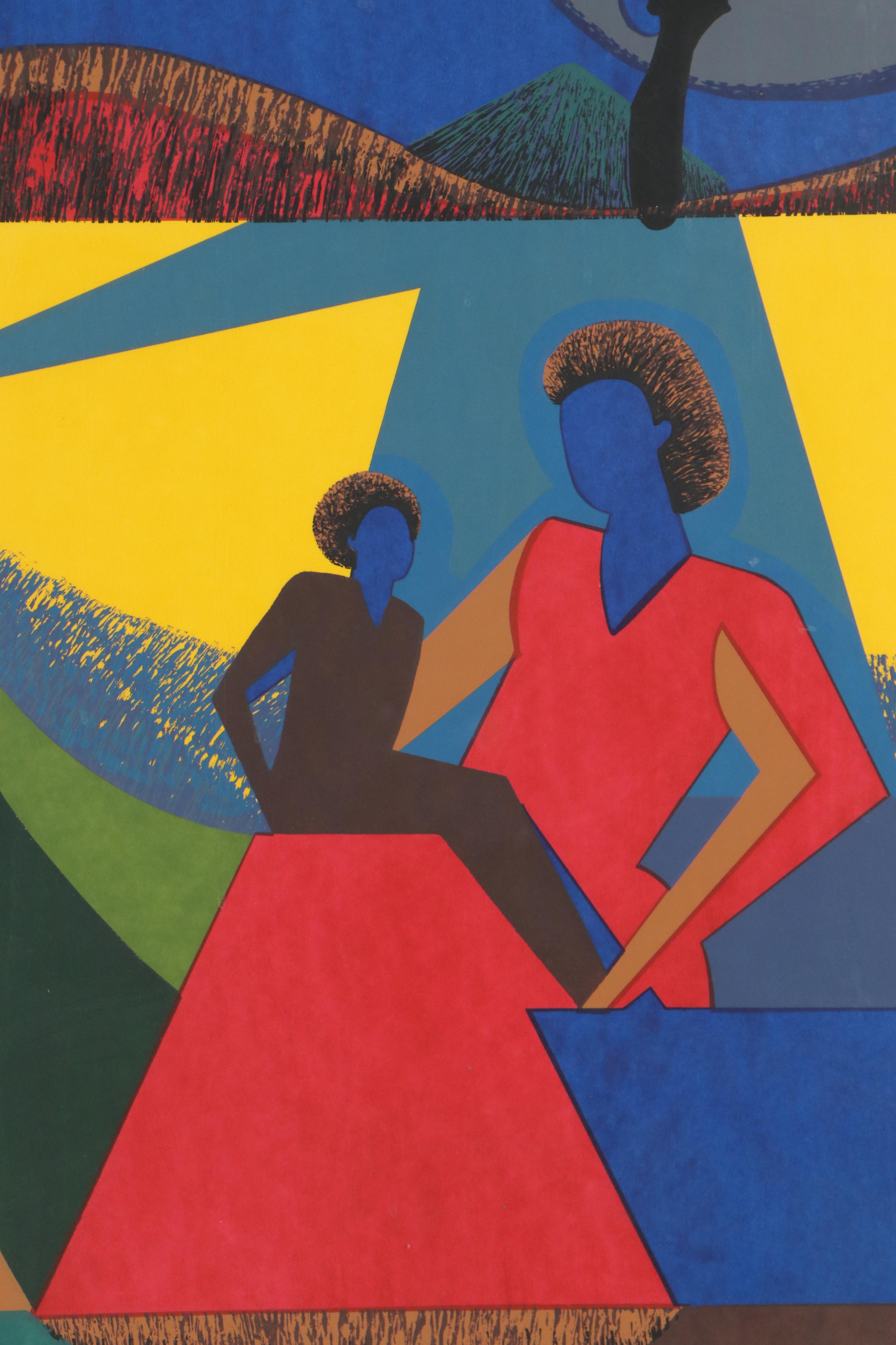 Velma Ludaway Serigraph "He is Always Near," 1987