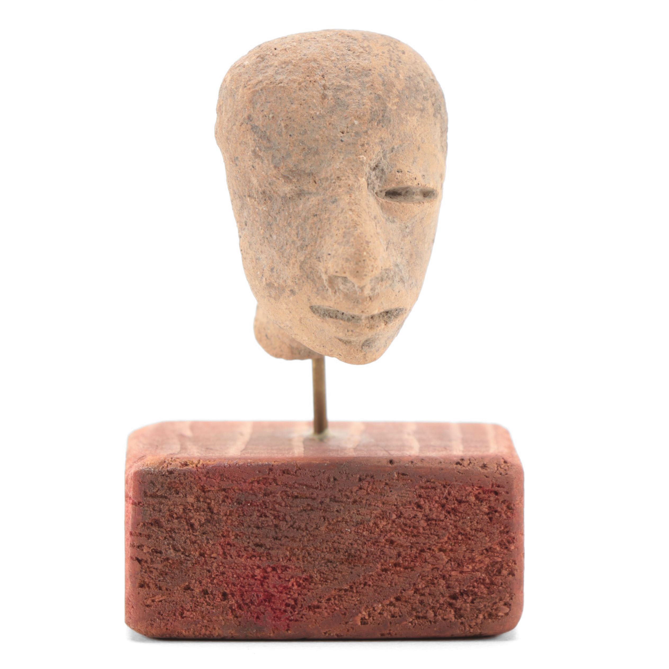 Teotihuacan Portrait Type Ceramic Head Fragment, Pre-Columbian Mexico