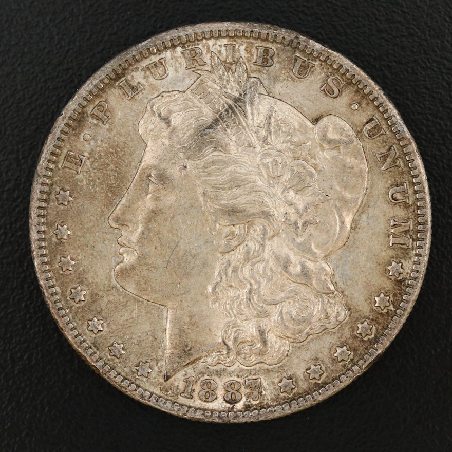 Better Date Lower Mintage 1887-S Morgan Silver Dollar