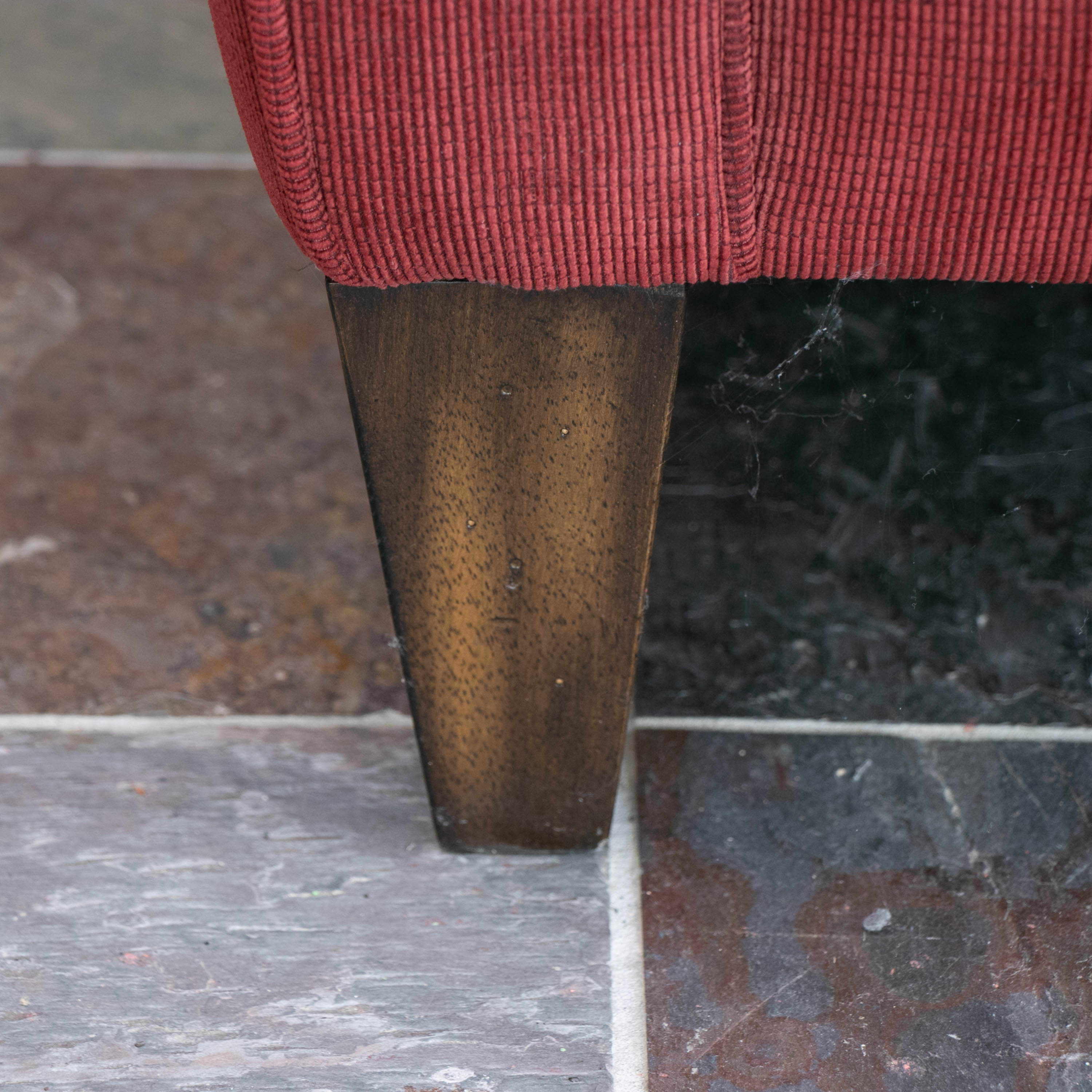 Flexsteel "Digby" Burgundy-Red Upholstered Two-Seat Sofa