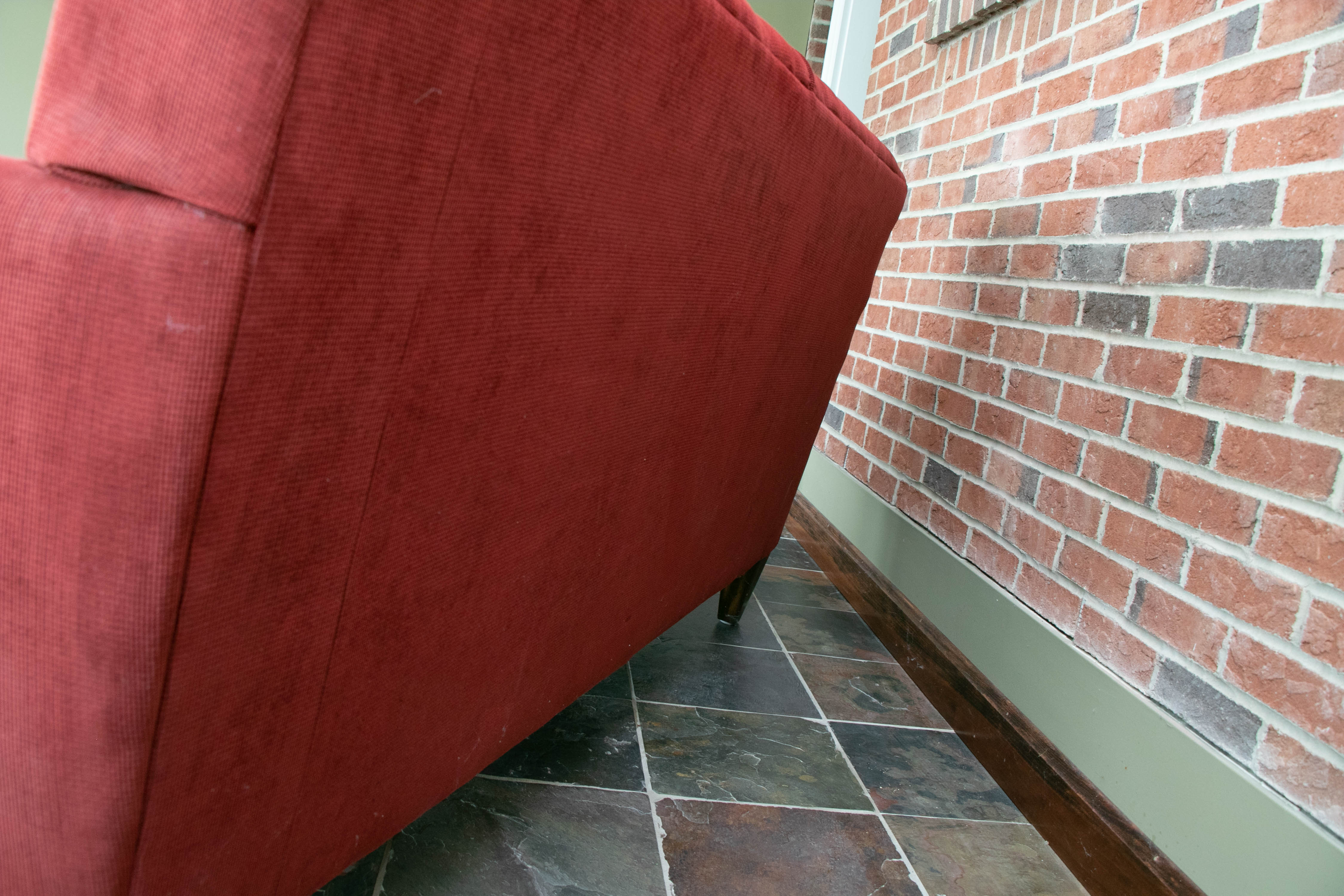 Flexsteel "Digby" Burgundy-Red Upholstered Two-Seat Sofa