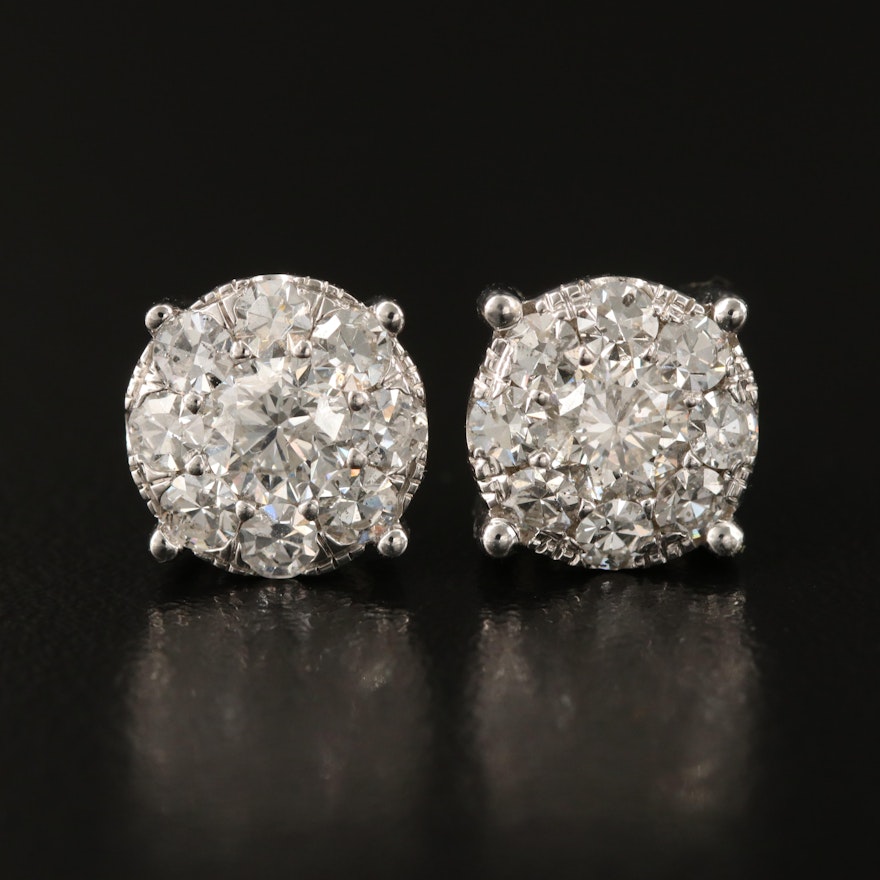 14K 1.83 CTW Diamond Stud Earrings