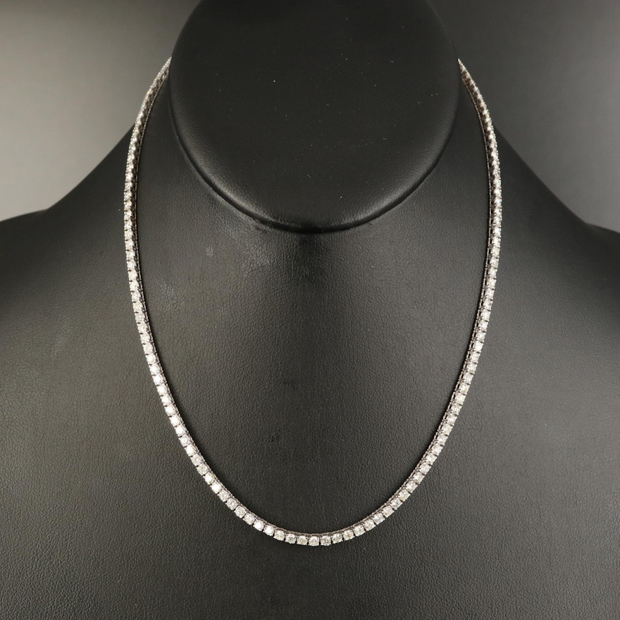 14K 8.65 CTW Diamond Line Necklace