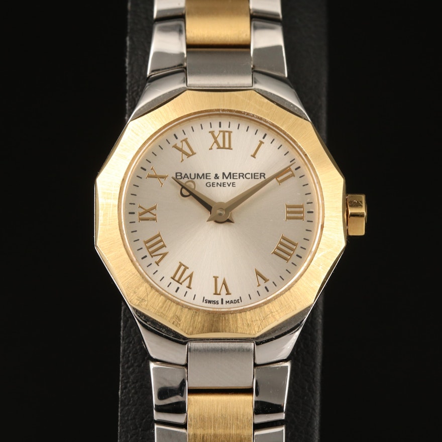 Baume & Mercier Riviera Two-Tone 18K and Stainless Steel Wristwatch