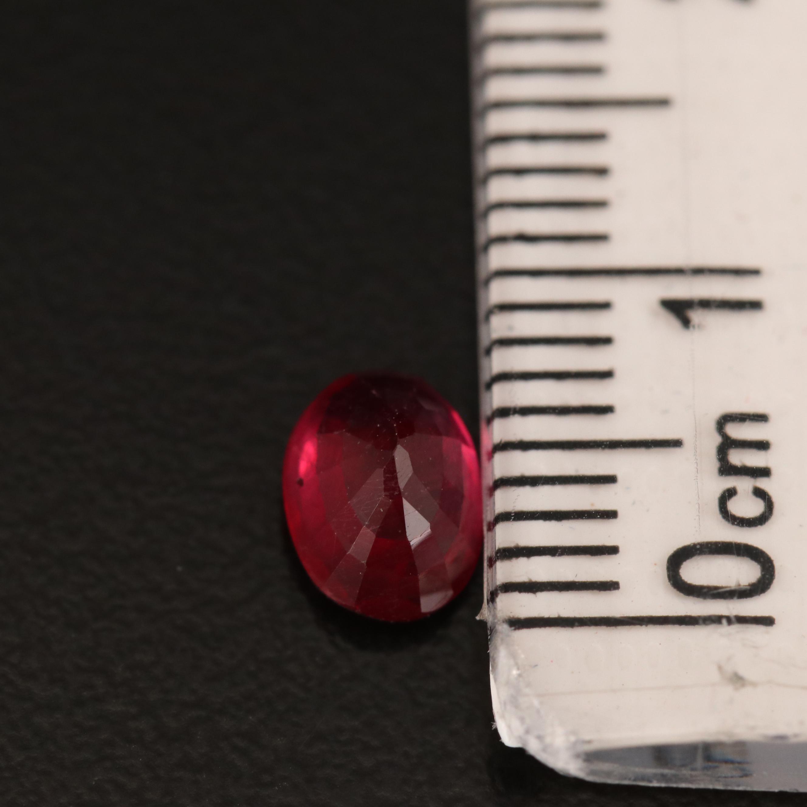 Loose Oval Faceted Filled Corundum