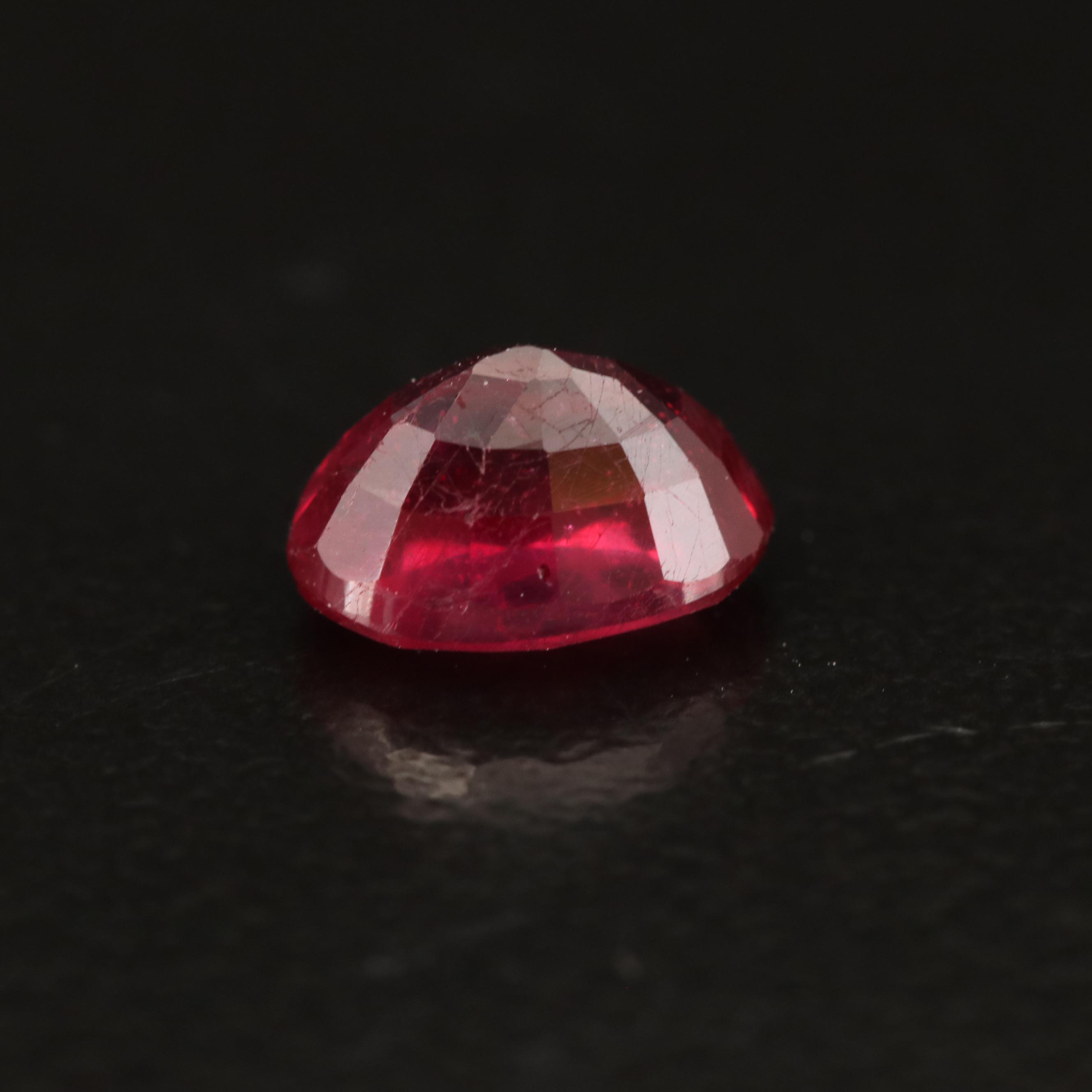 Loose Oval Faceted Filled Corundum