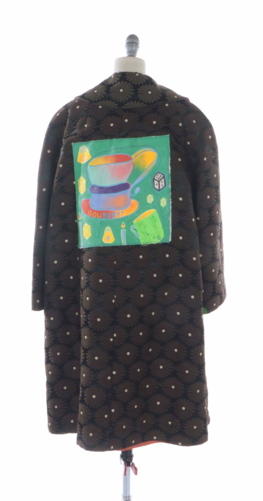 Ooh Baby by Anika Ignozzi Paints Back Patch on Daisy Brocade Coat