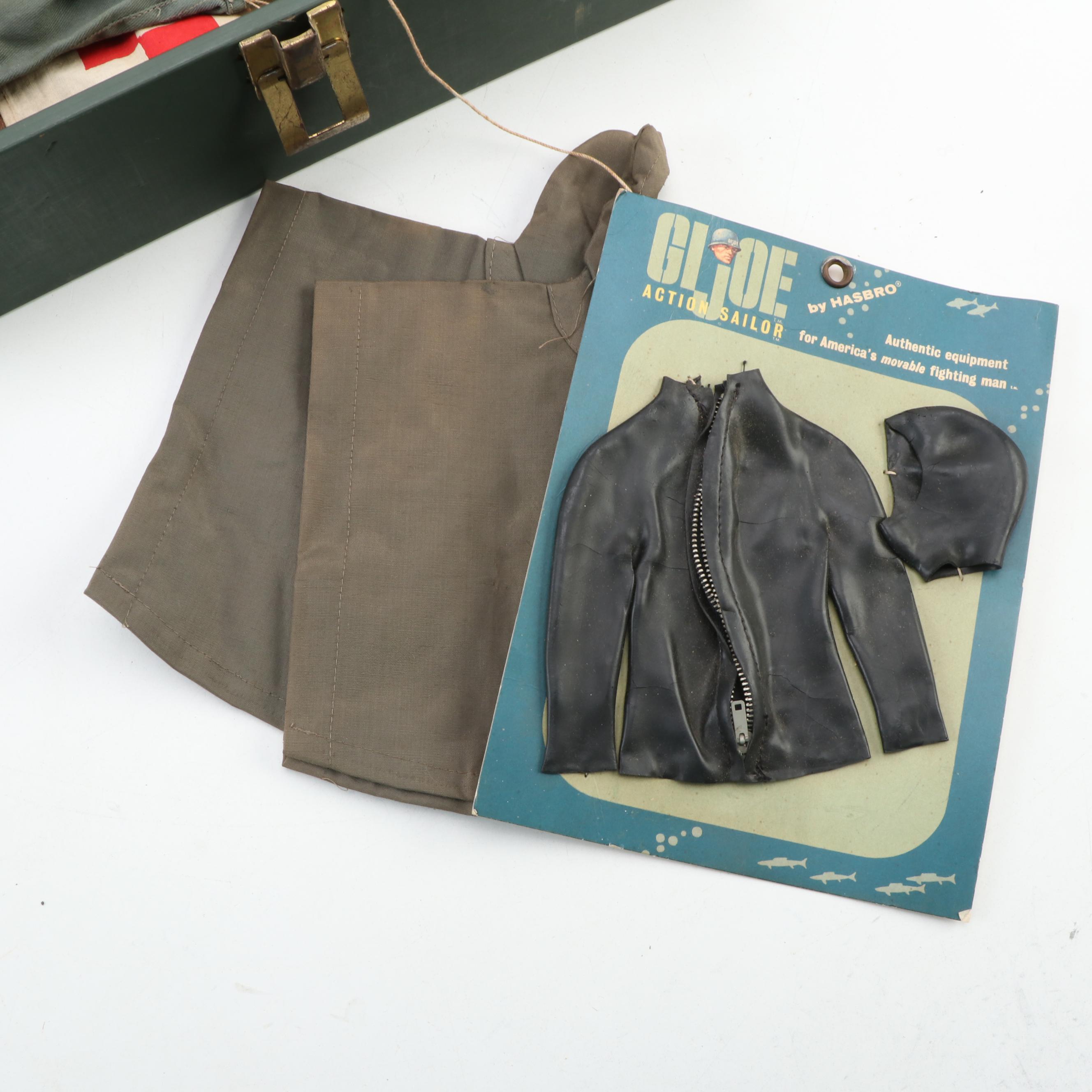 G.I. Joe Action Figures by Hasbro, Mid-1960s, with Footlocker and Accessories