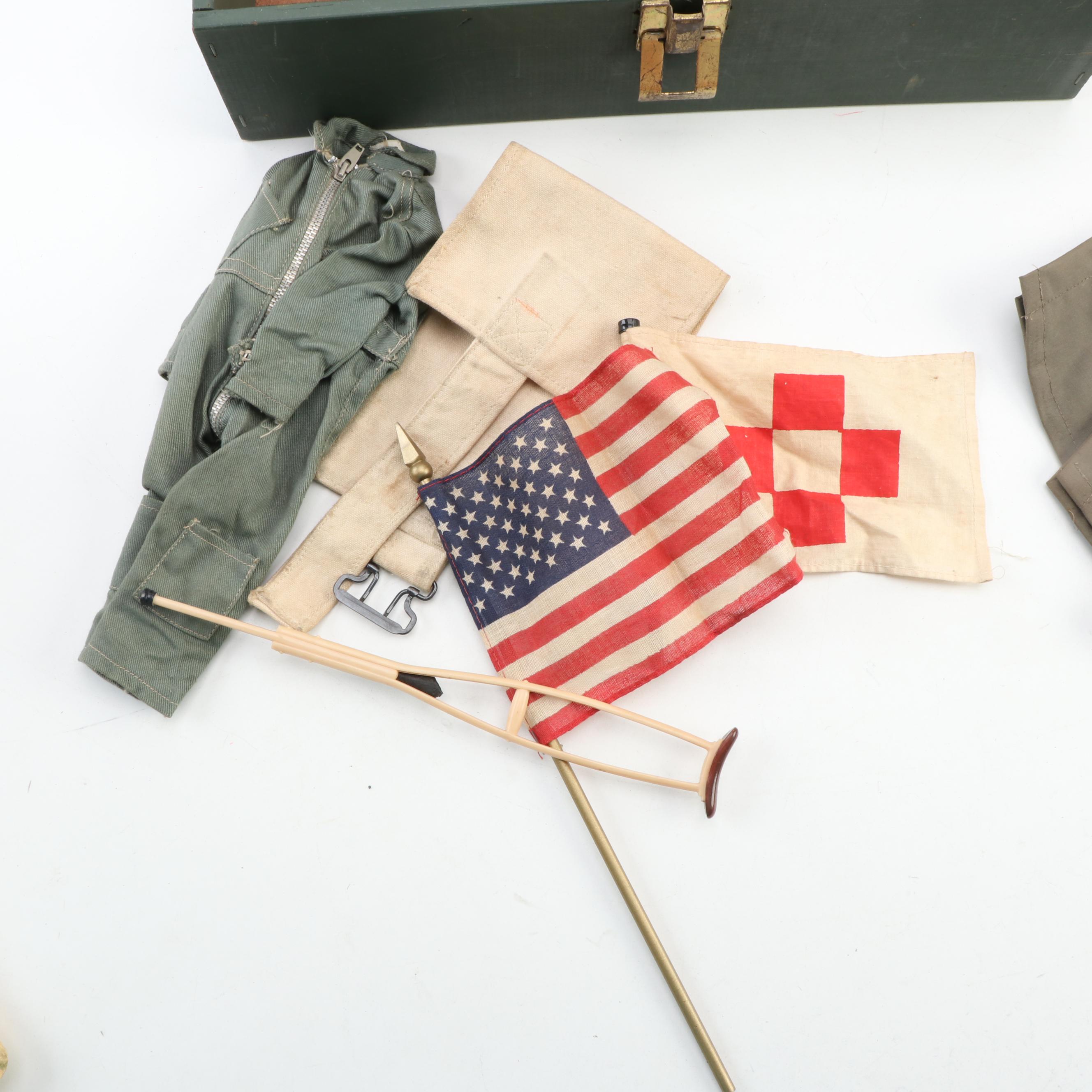 G.I. Joe Action Figures by Hasbro, Mid-1960s, with Footlocker and Accessories