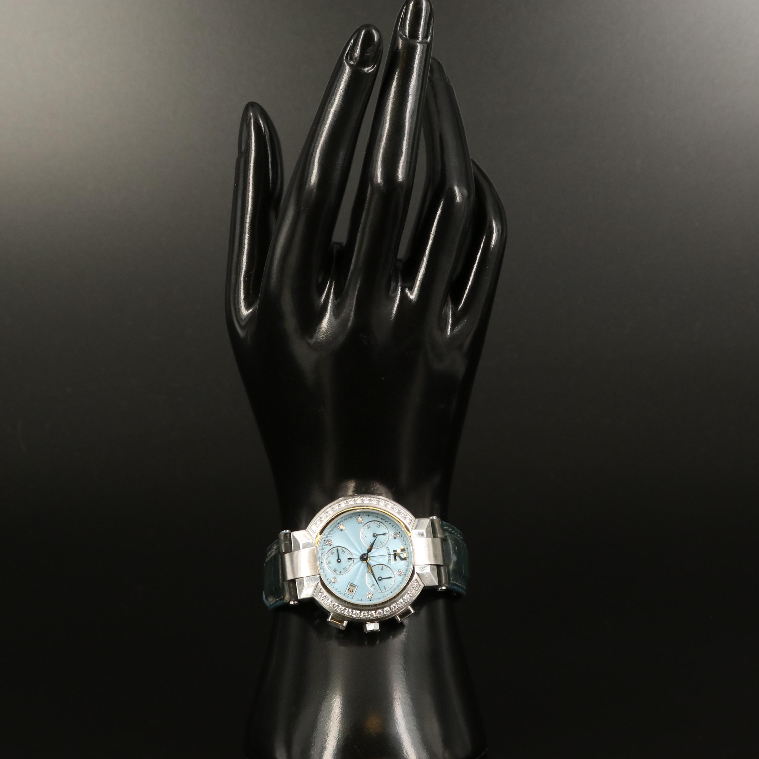 Concord LaScala Chronograph 1.01 CTW Diamond Quartz Watch