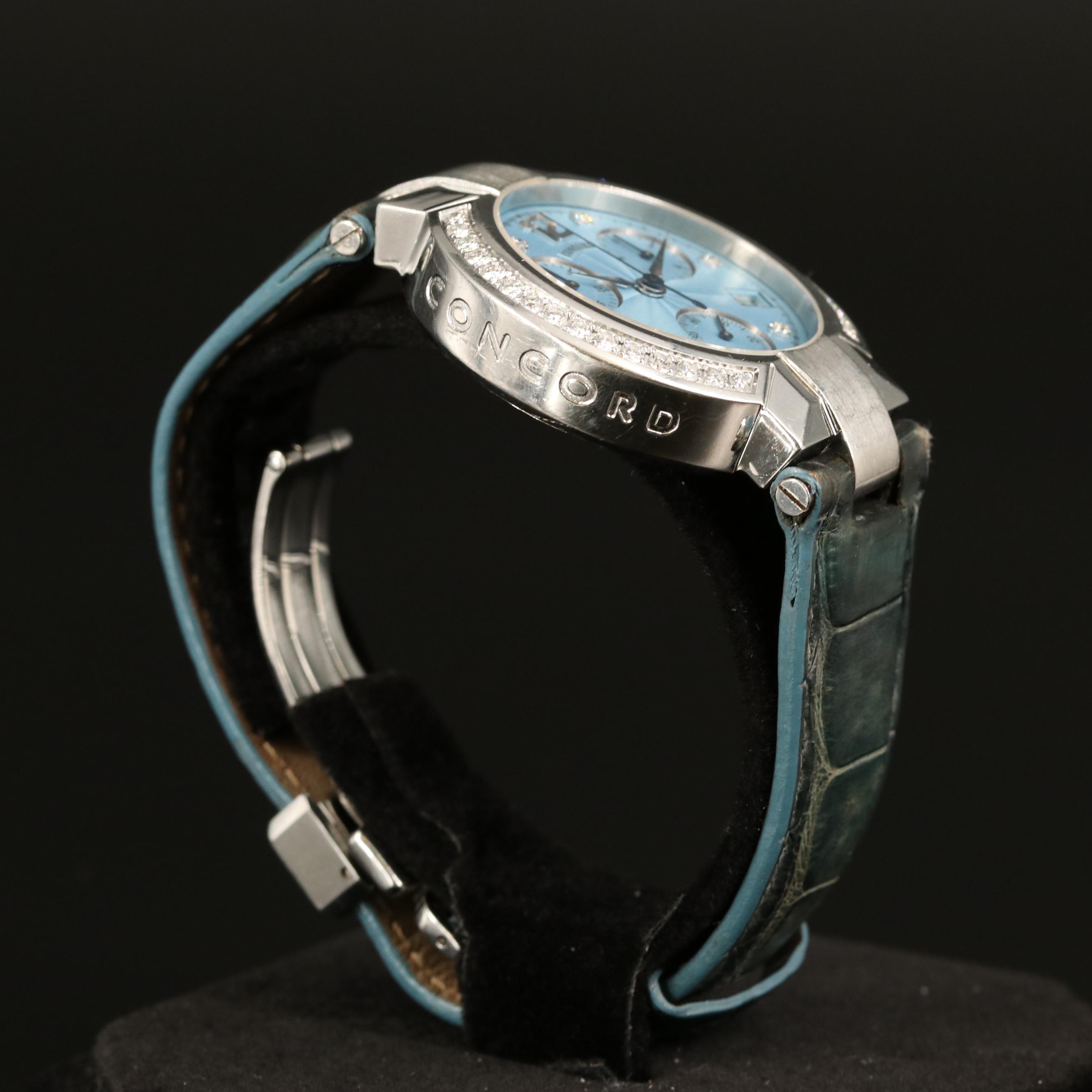 Concord LaScala Chronograph 1.01 CTW Diamond Quartz Watch