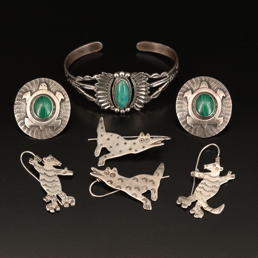 Southwestern Sterling Jewelry Including Richard Lindsey Earrings
