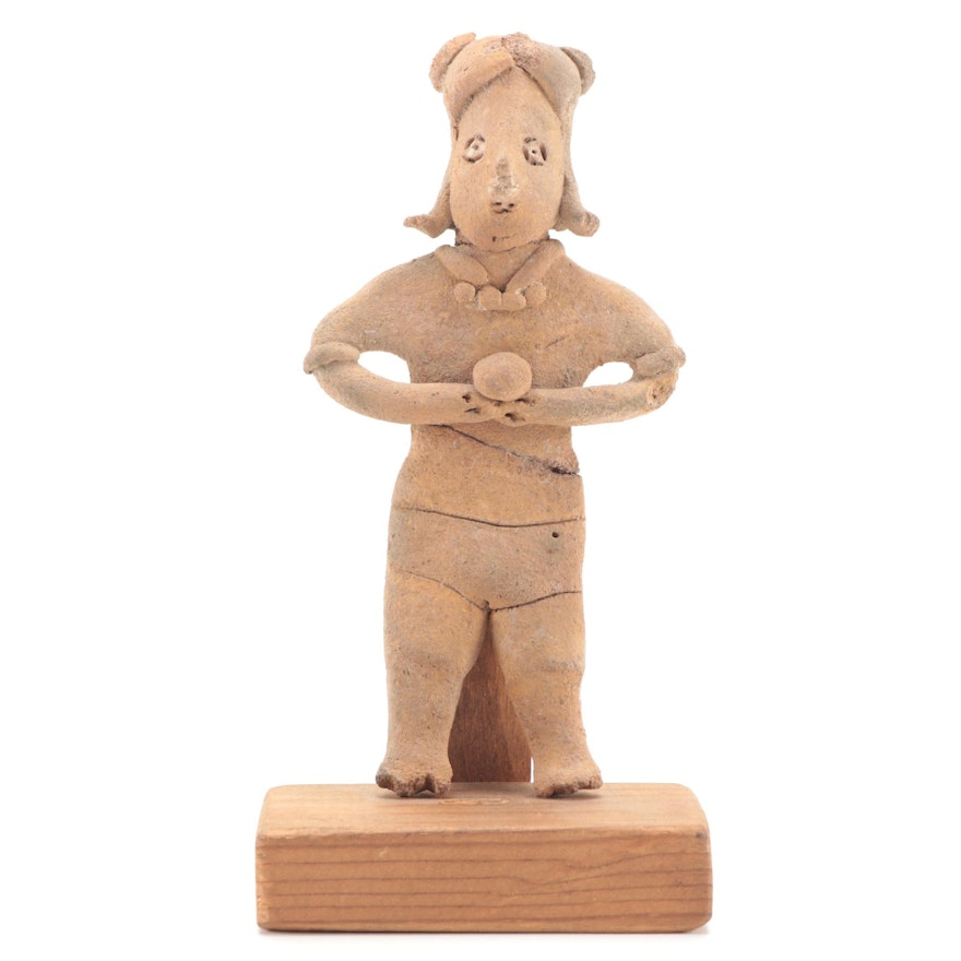 Toltec Style Ceramic Standing Figure, Pre-Columbian Mexico