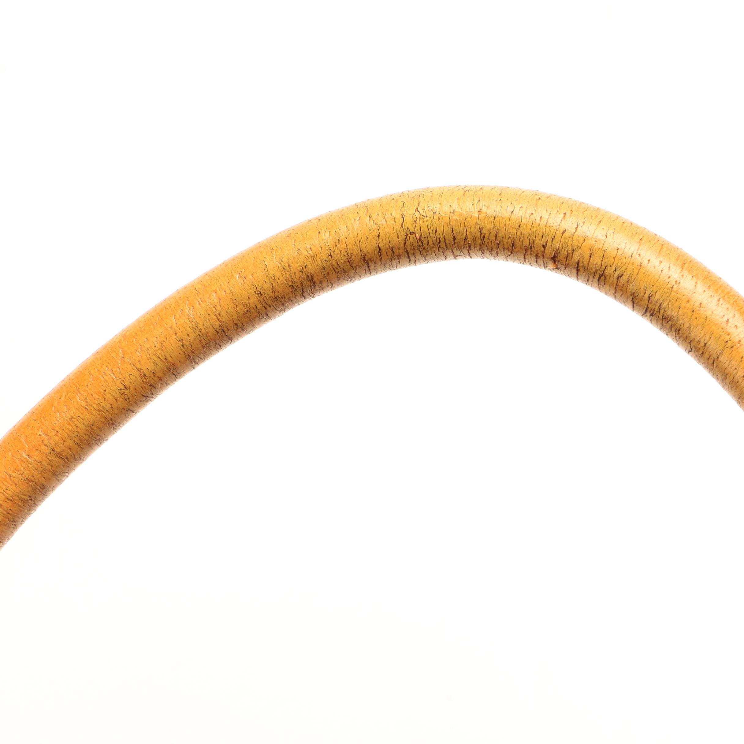 Prada Domed Handbag in Beige Canvas with Orange Leather Trim