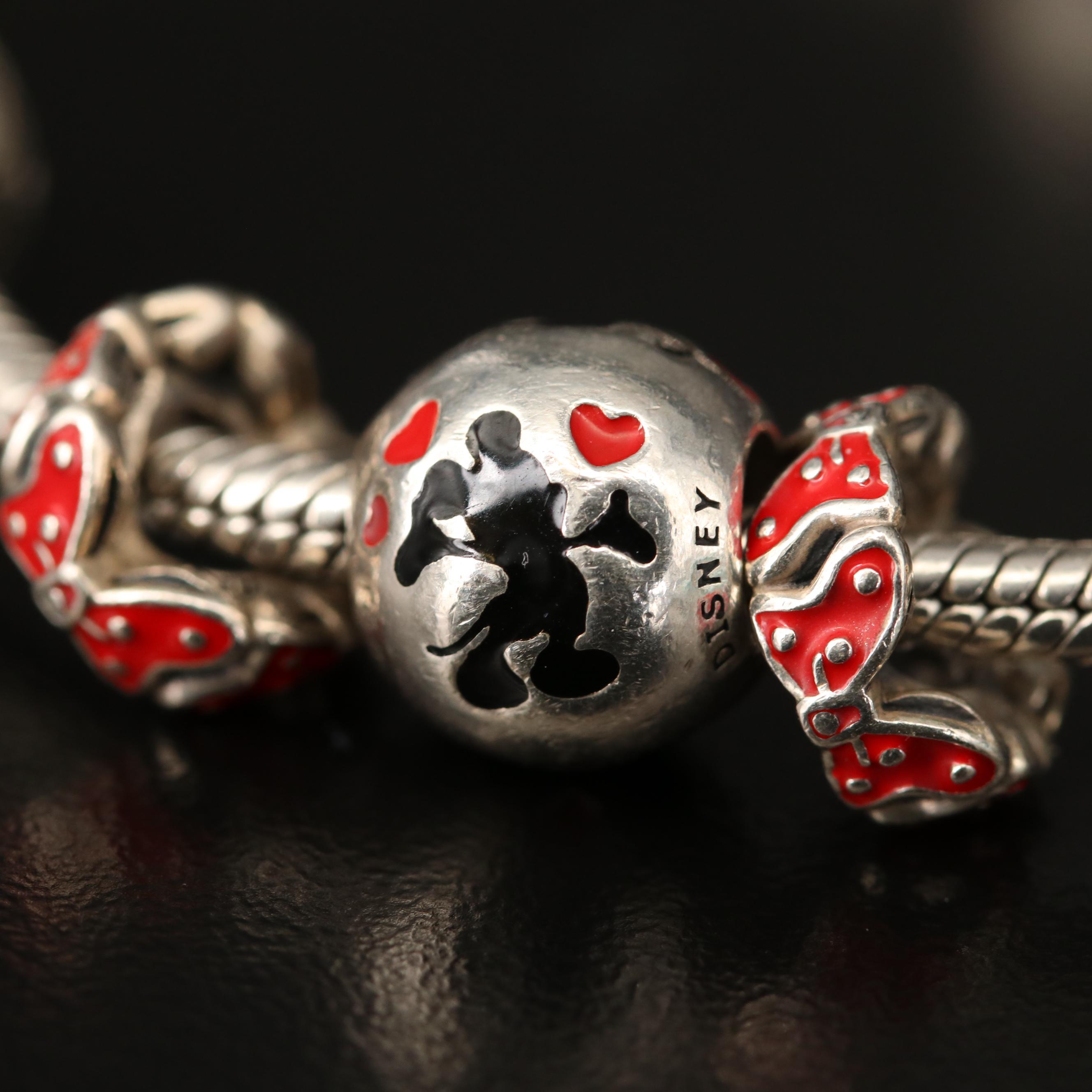 Pandora Bracelet and Charms Featuring Disney's Mickey and Minnie Mouse