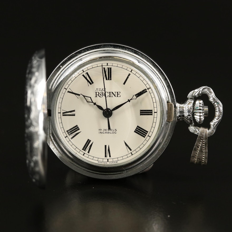 Jules Racine Hunting Case Pocket Watch