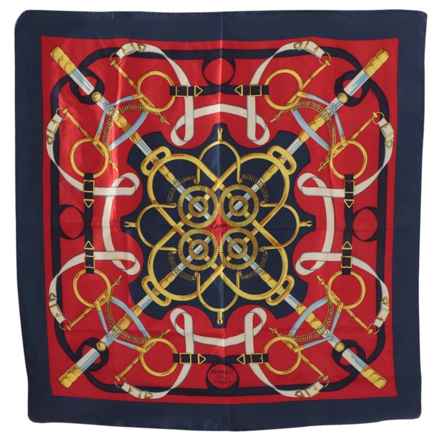 Hermès "Eperon d'Or" Silk Twill Scarf