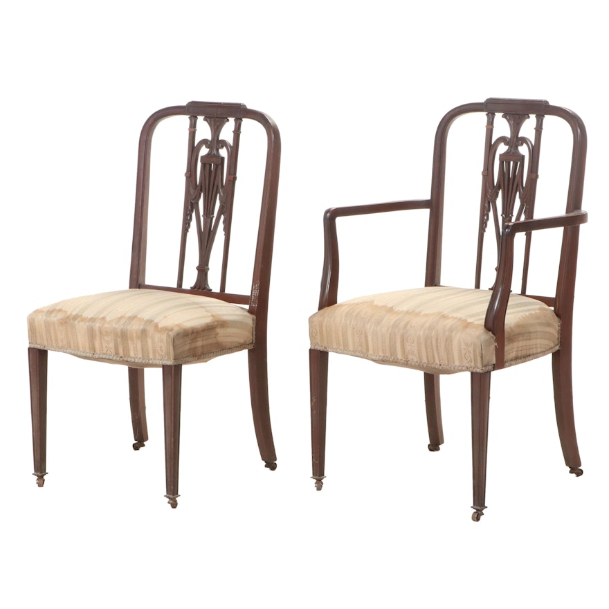 Centennial Hepplewhite Arm and Side Chair, Late 19th Century