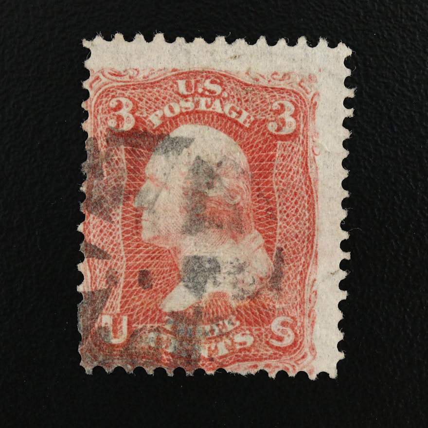 1867 Washington Rose 3-Cent Stamp, Scott #88