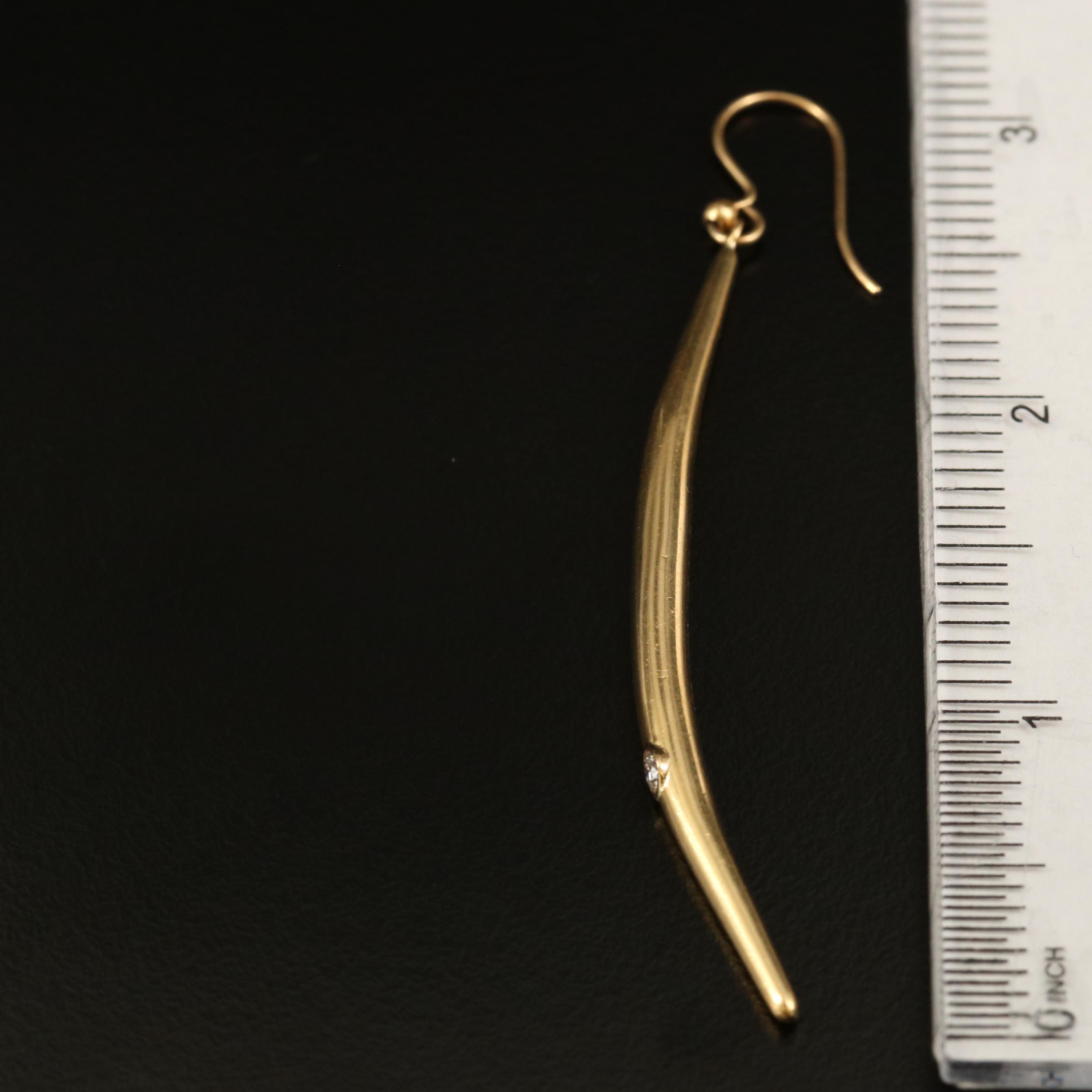 Jordan Schlanger 18K Diamond Drop Earrings