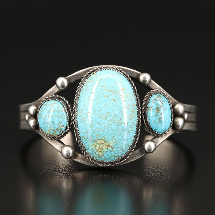 950 Silver Turquoise Cuff