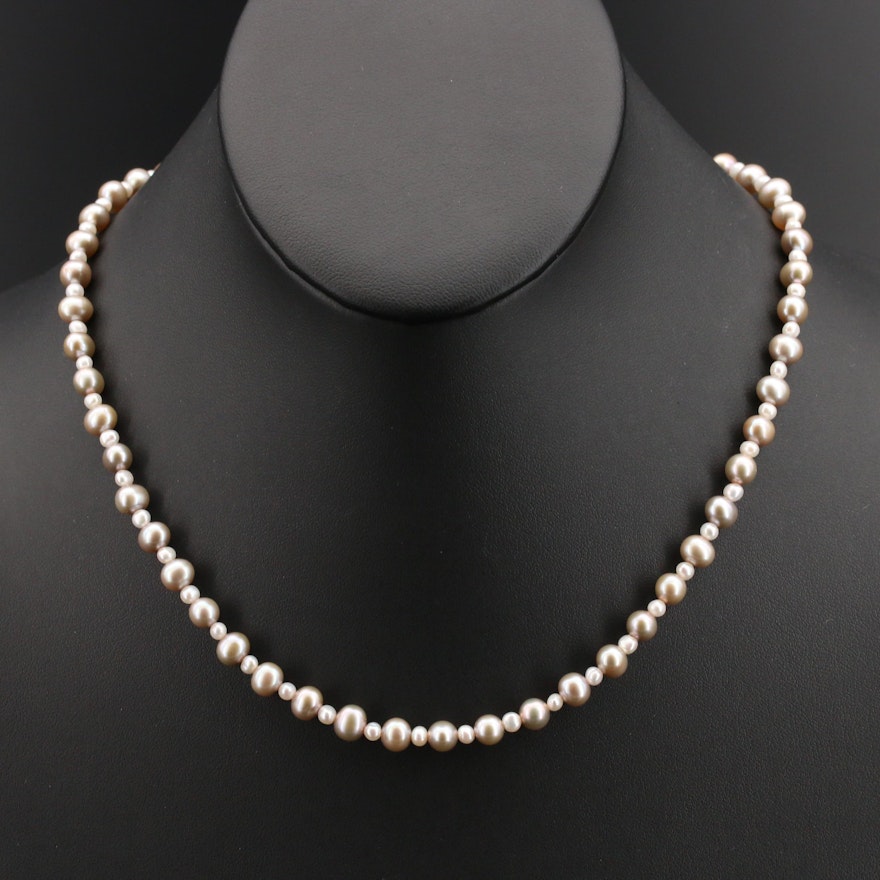 Pearl Necklace with 14K Clasp