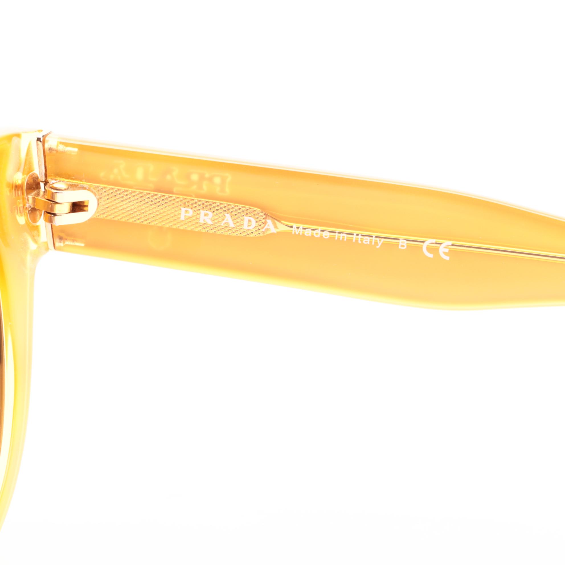 Prada SPR170 Havana Modified Cat Eye Sunglasses