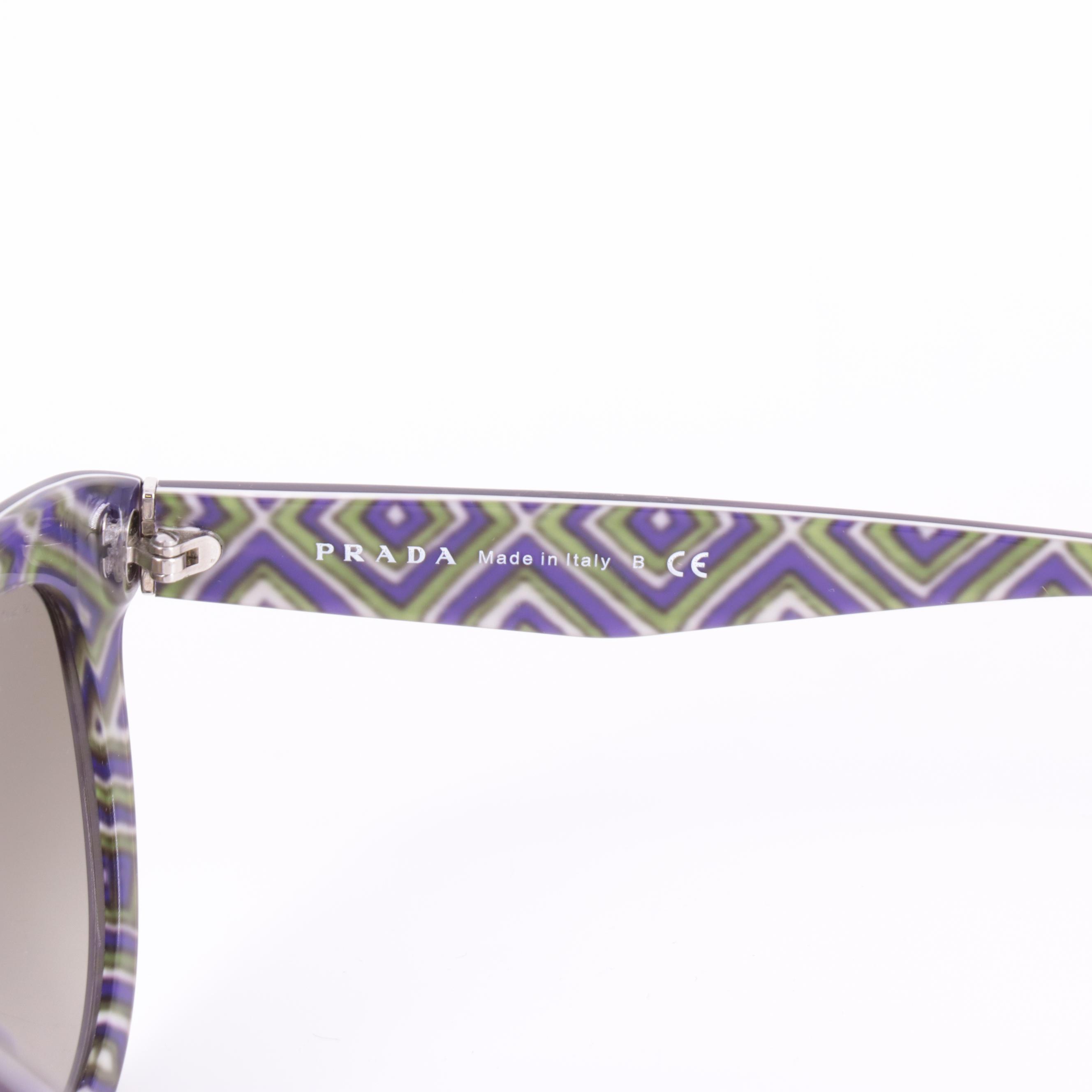 Prada SPR 05P Purple Modified Cat Eye Sunglasses