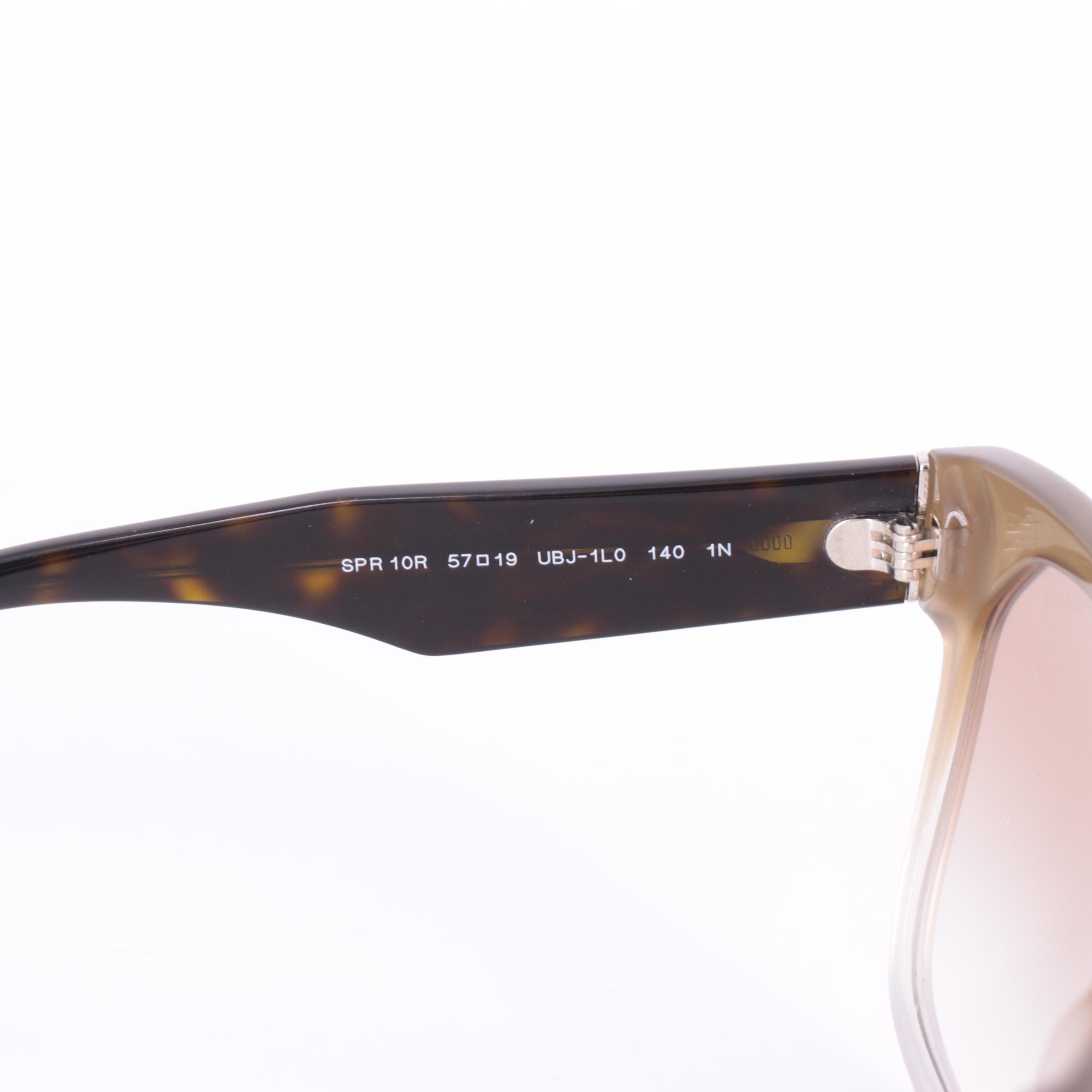 Prada Pearl Havana Rectangular Sunglasses