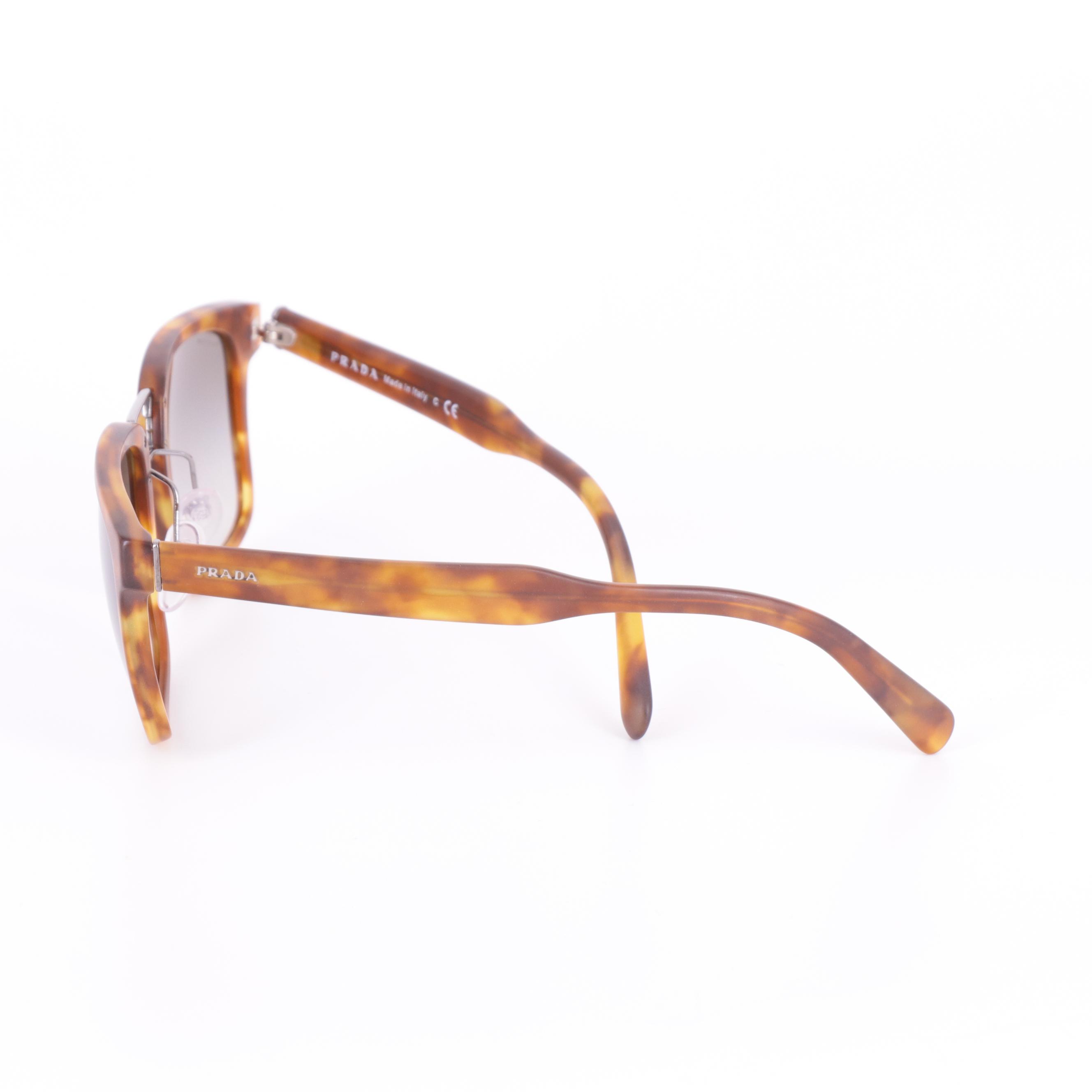 Prada SPR 14T Matte Light Havana Sunglasses