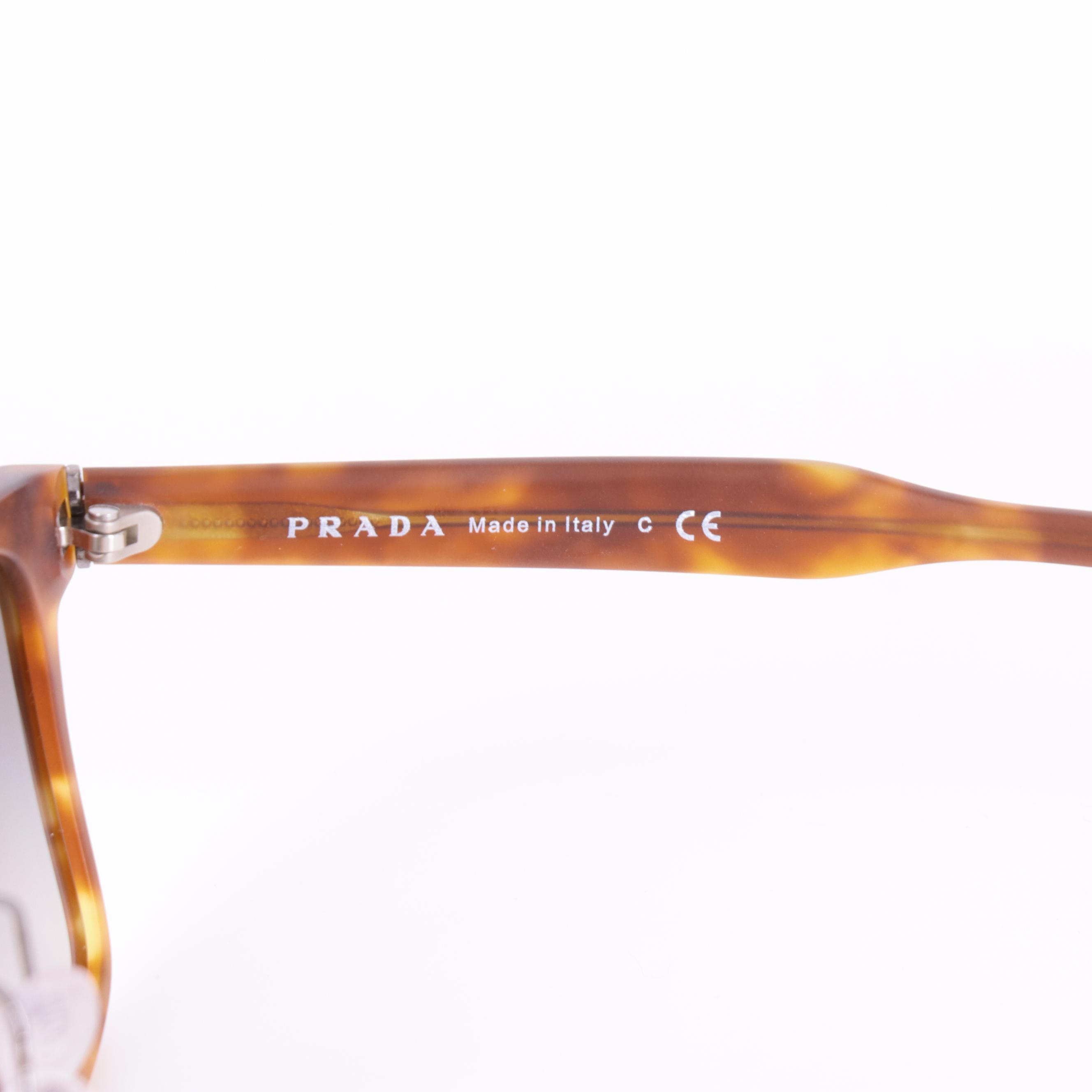 Prada SPR 14T Matte Light Havana Sunglasses