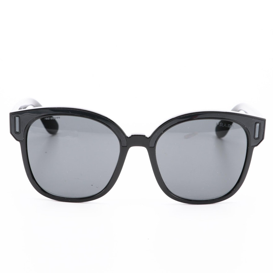 Prada SPR 05U Square Horn-Rimmed Sunglasses